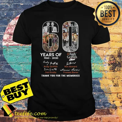 60 Years of the Andy Griffith Show 1960-2020 thank you for the memories shirt