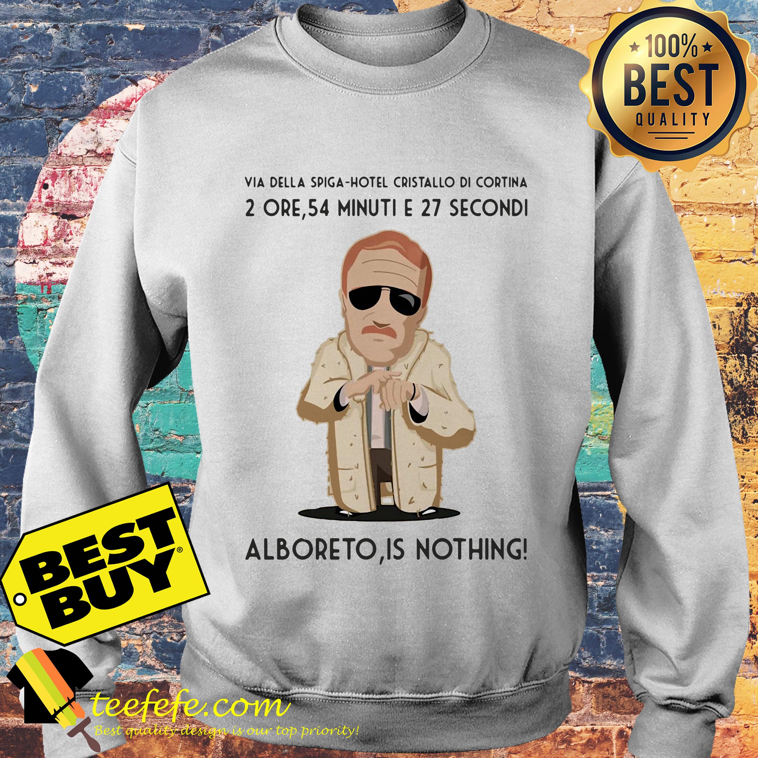 Alboreto Bianca via della spiga-hotel cristallo di cortina 2 ore sweatshirt