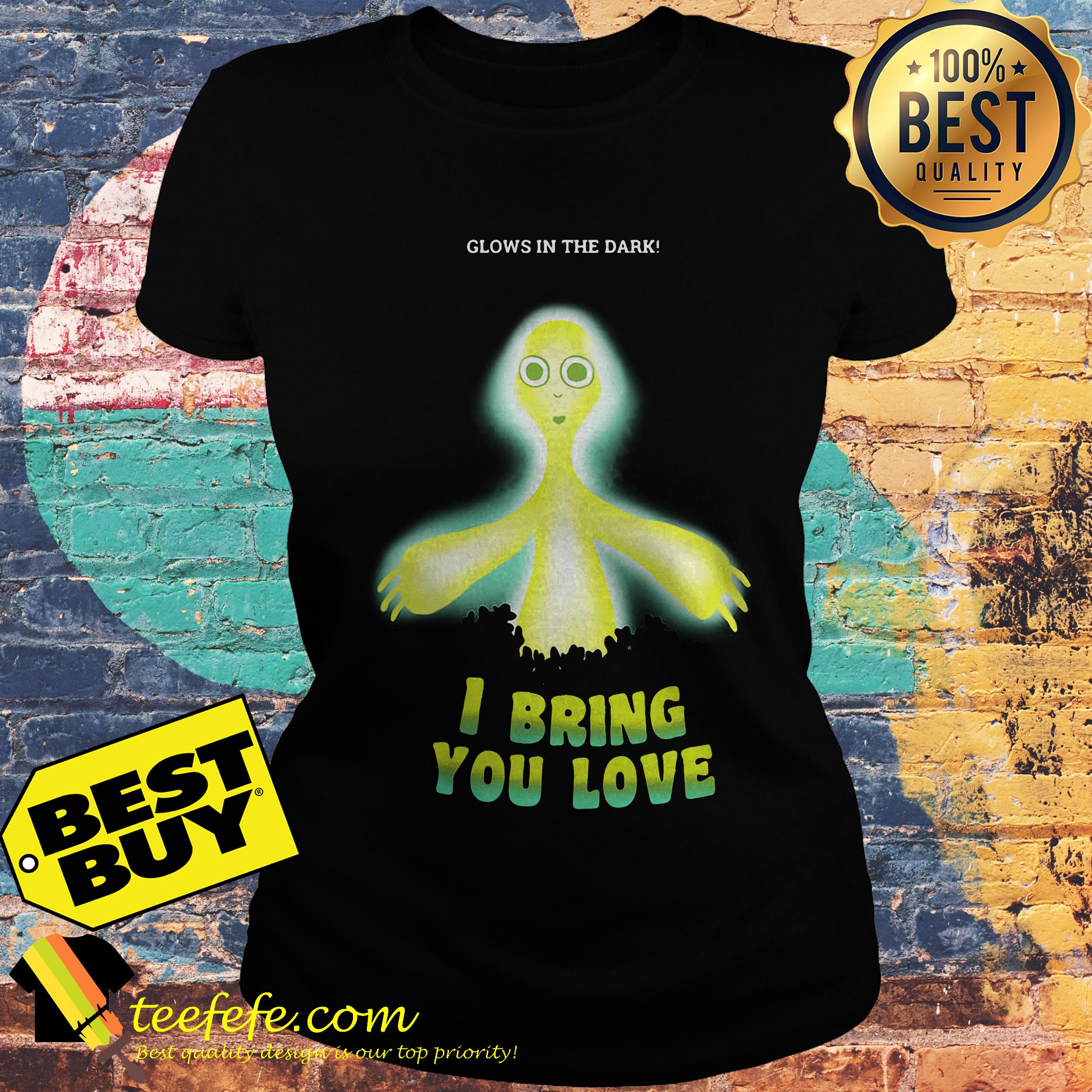 Alien I Bring You Love Glows In The Dark ladies tee