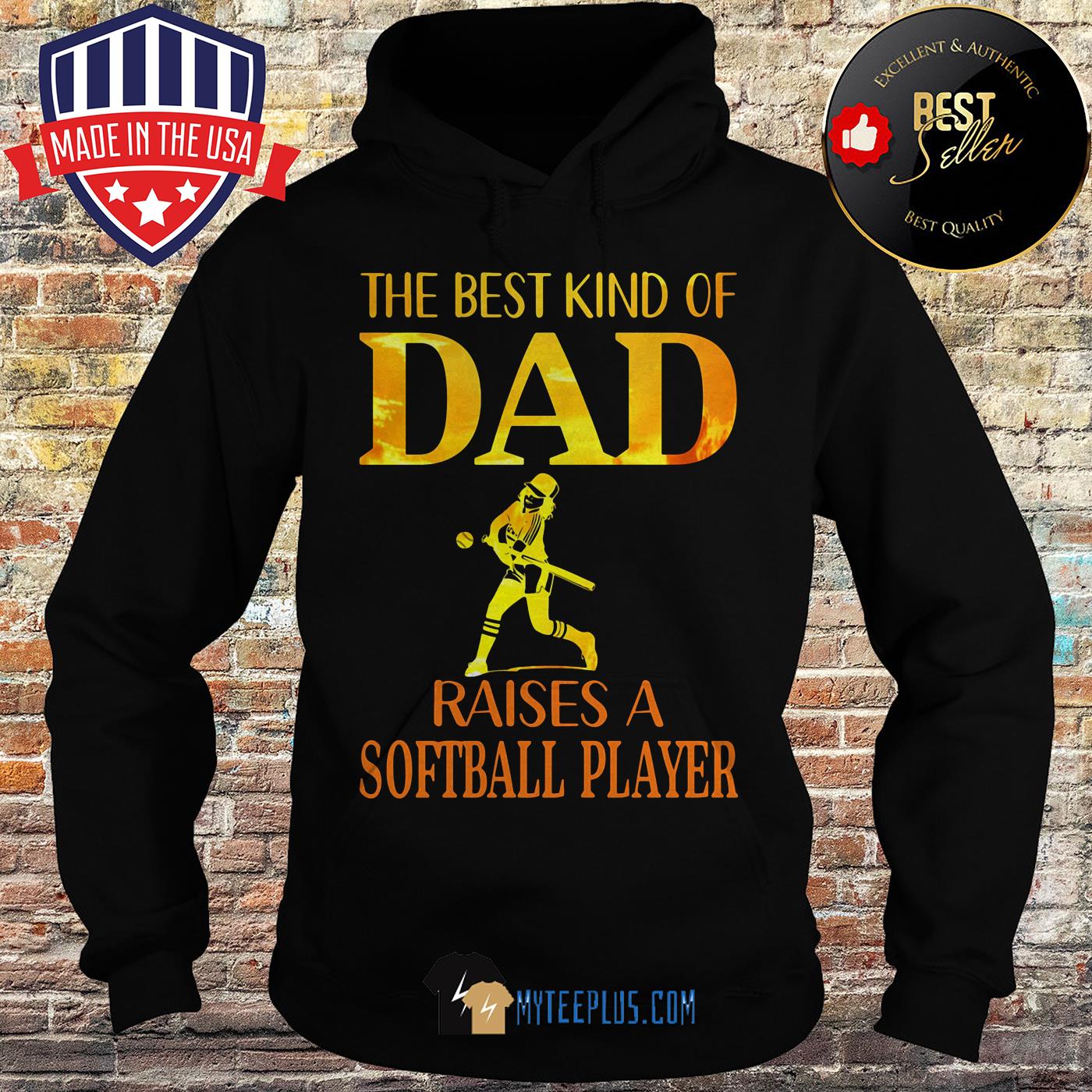 The Best Kind Of Dad Raises A Softball Player hoodie