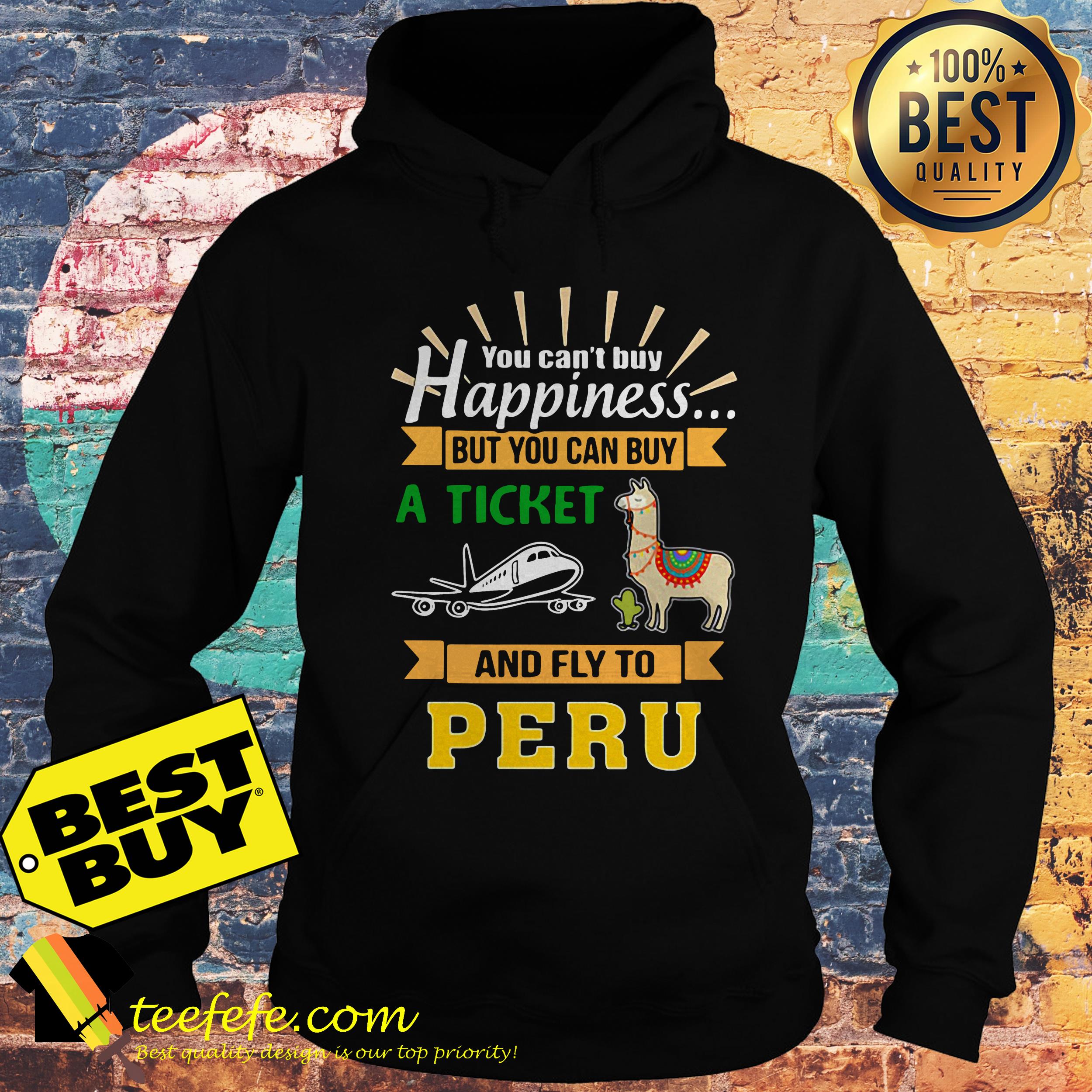 You Can Buy happiness A Ticket And Fly To Peru Llama Air Cactus hoodie