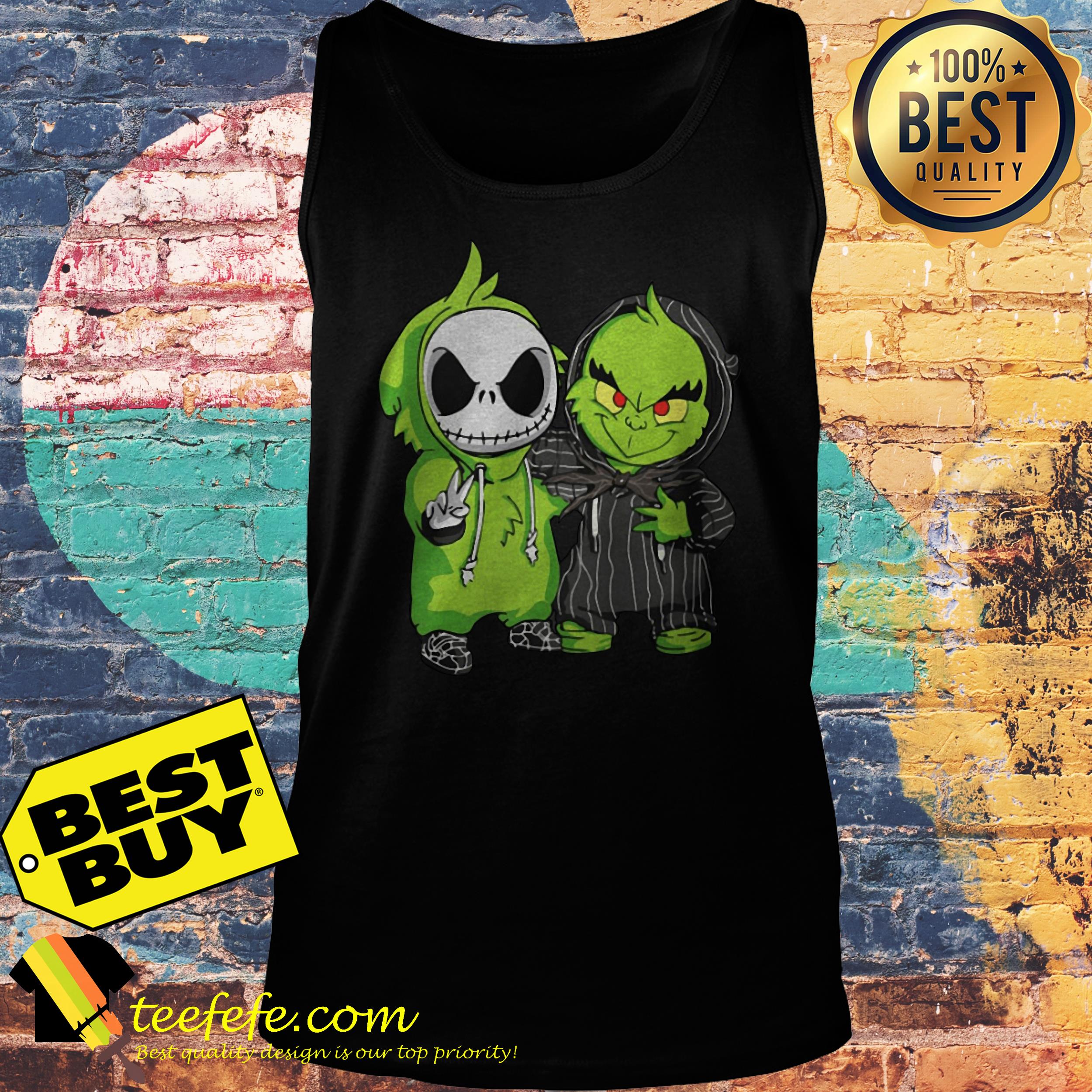 Jack Skellington and Grinch tank top