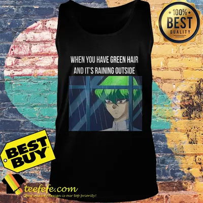 Kaiba when you have green hair and it's raining outside tank top