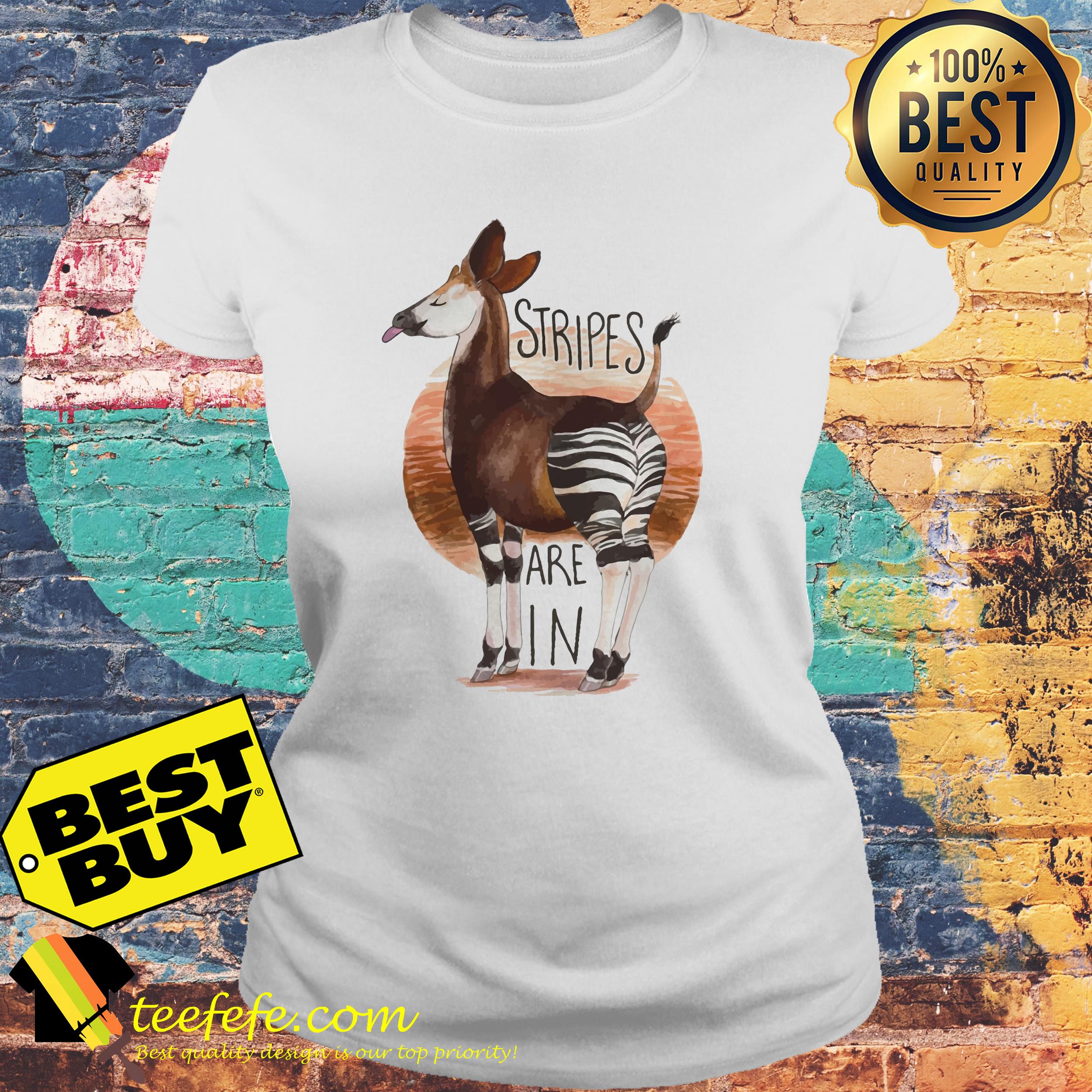 Poodlewool STRIPES are in zebra ladies tee