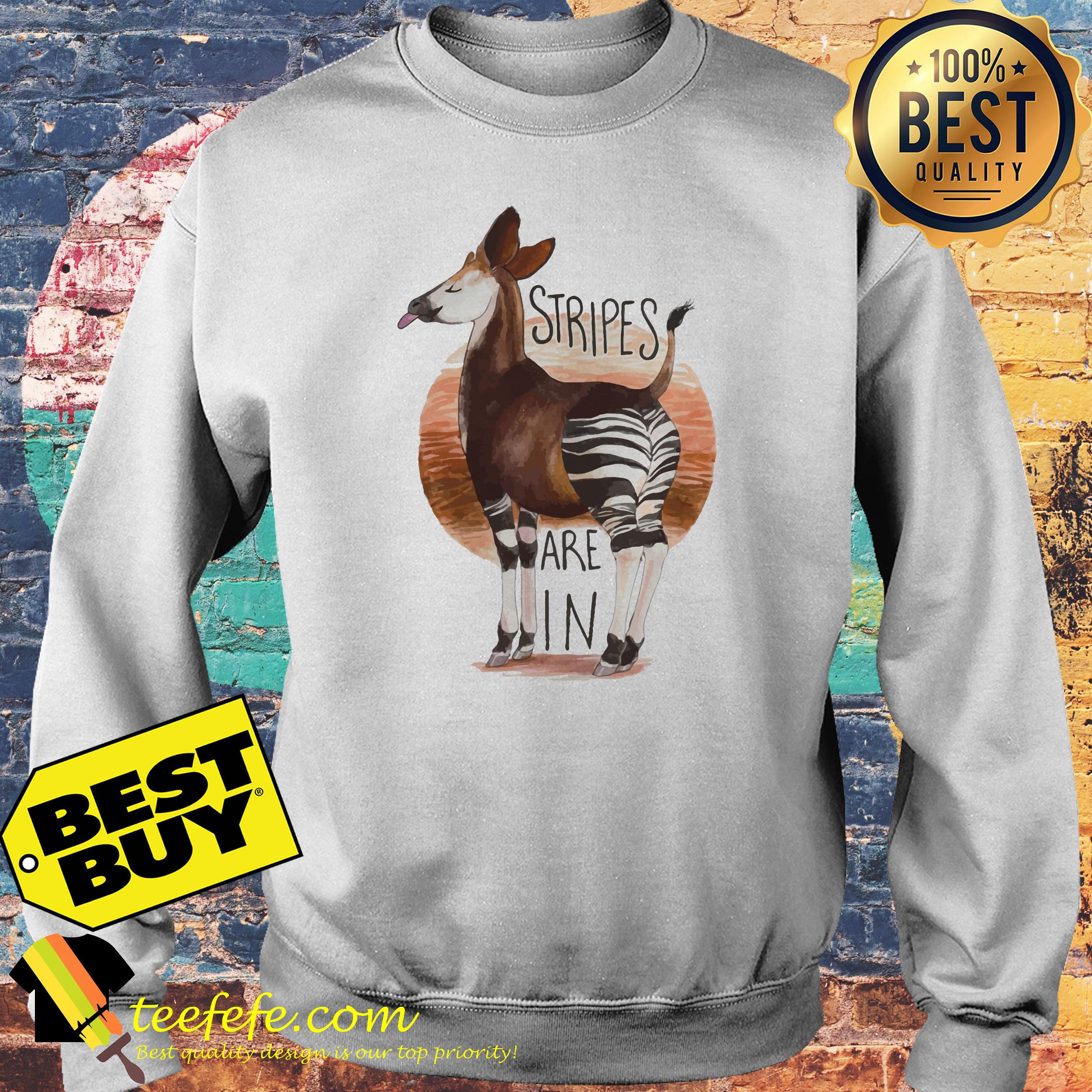 Poodlewool STRIPES are in zebra sweatshirt