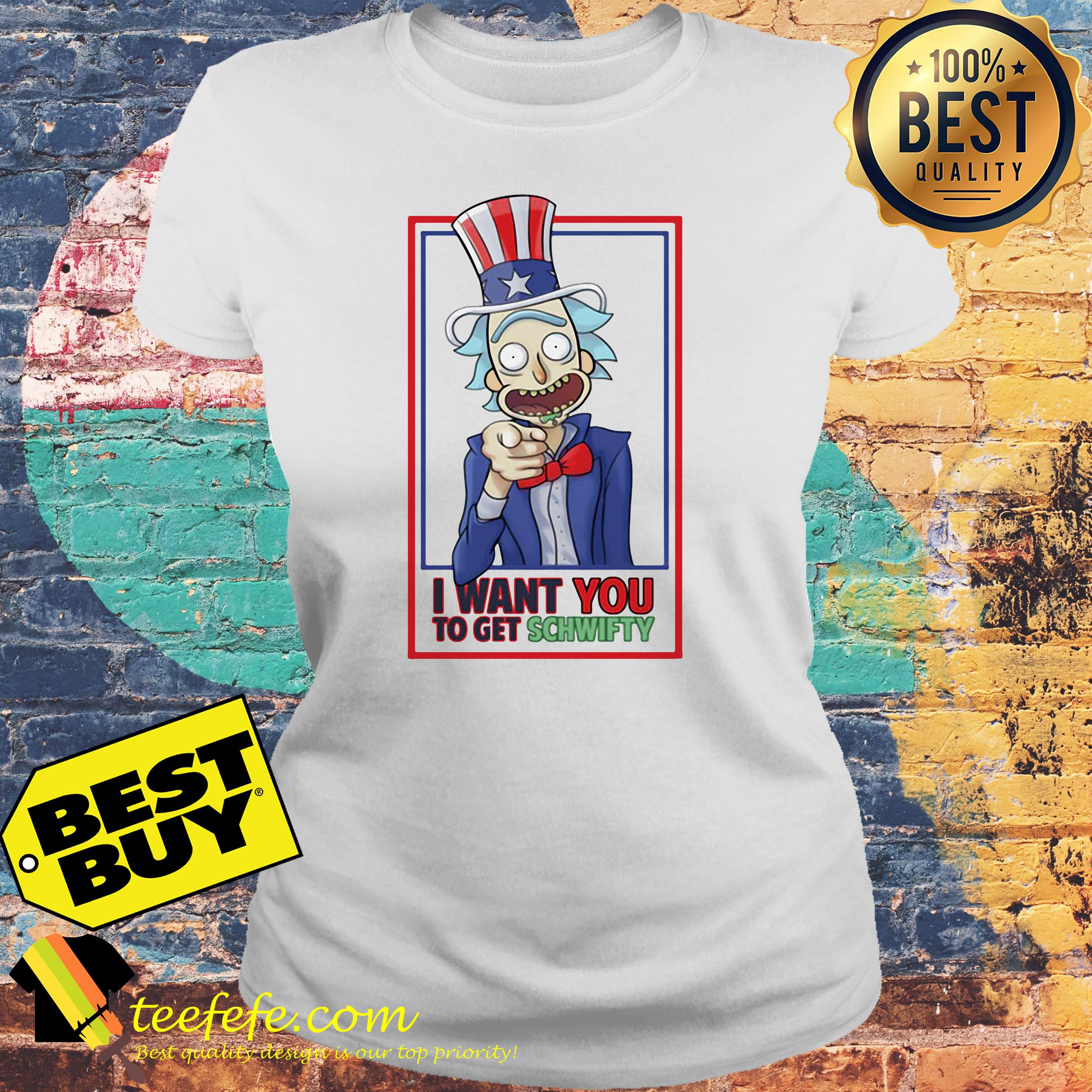 Rick Uncle I Want You To Get Schwifty Shirt Rick Uncle I Want You To Get Schwifty ladies tee