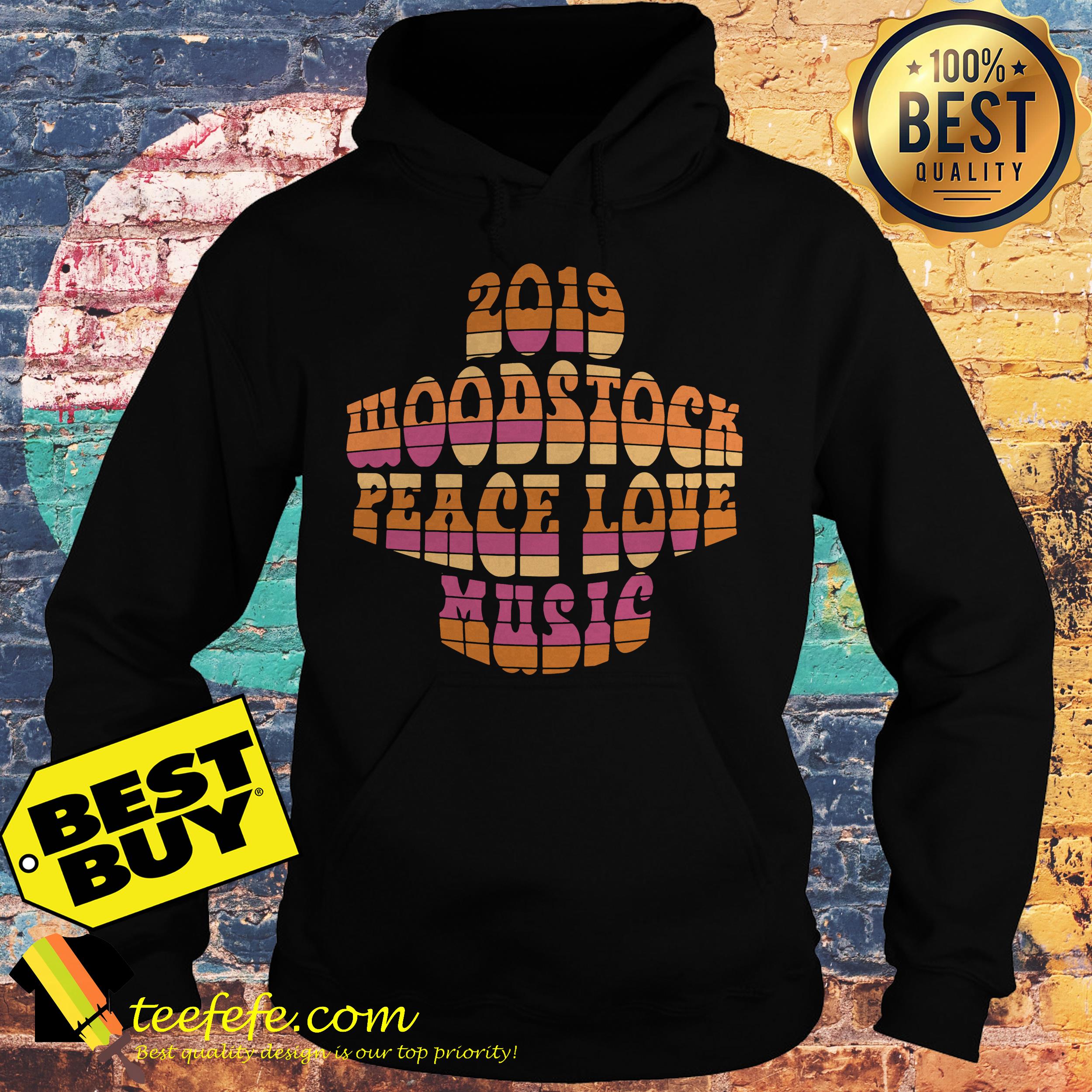 2019 Woodstock peace love music hoodie