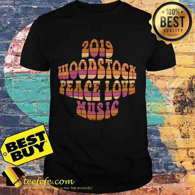 2019 Woodstock peace love music shirt