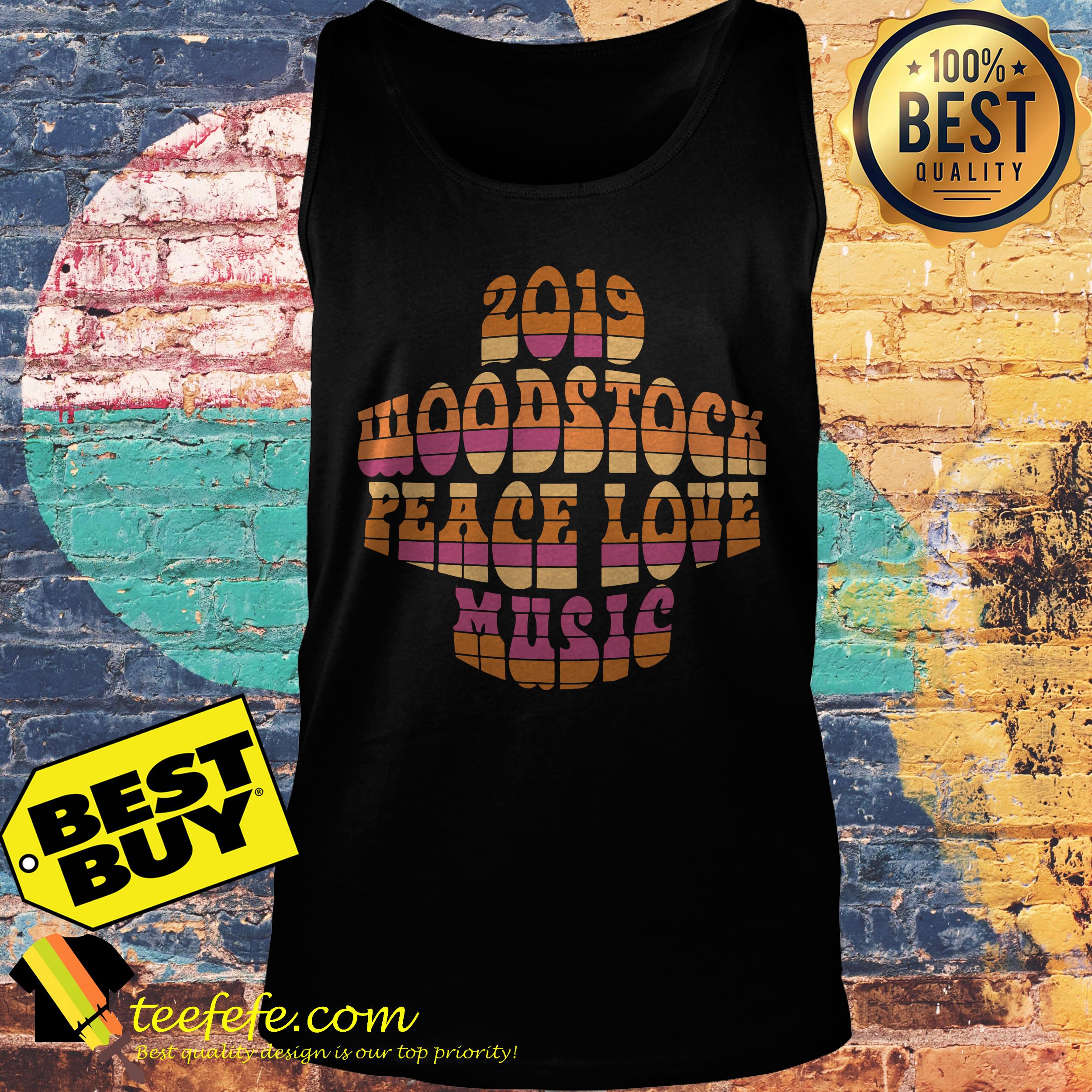 2019 Woodstock peace love music tank top