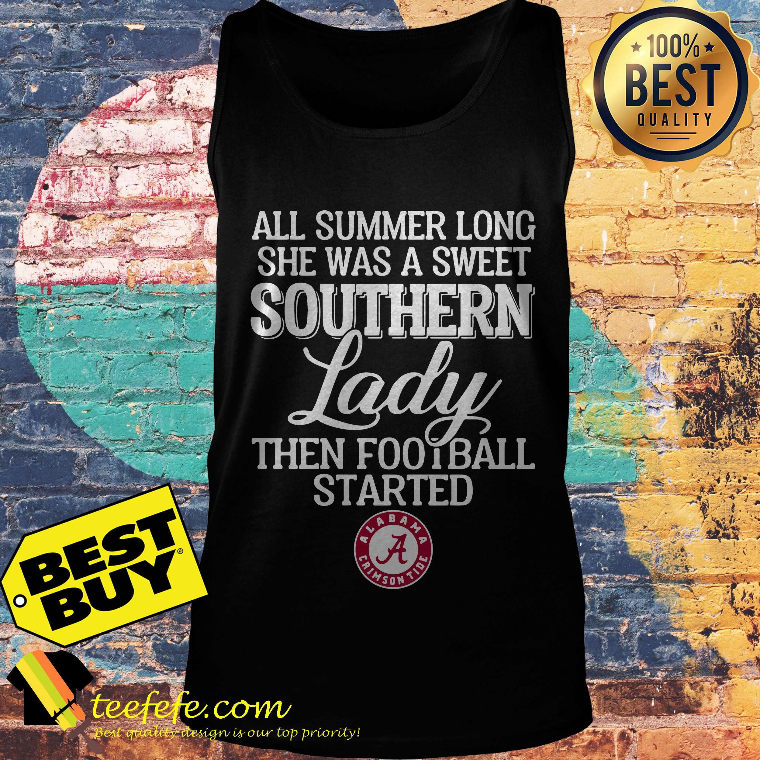 All Summer Long She was a sweet southern lady then football started Alabama Crimson tank top