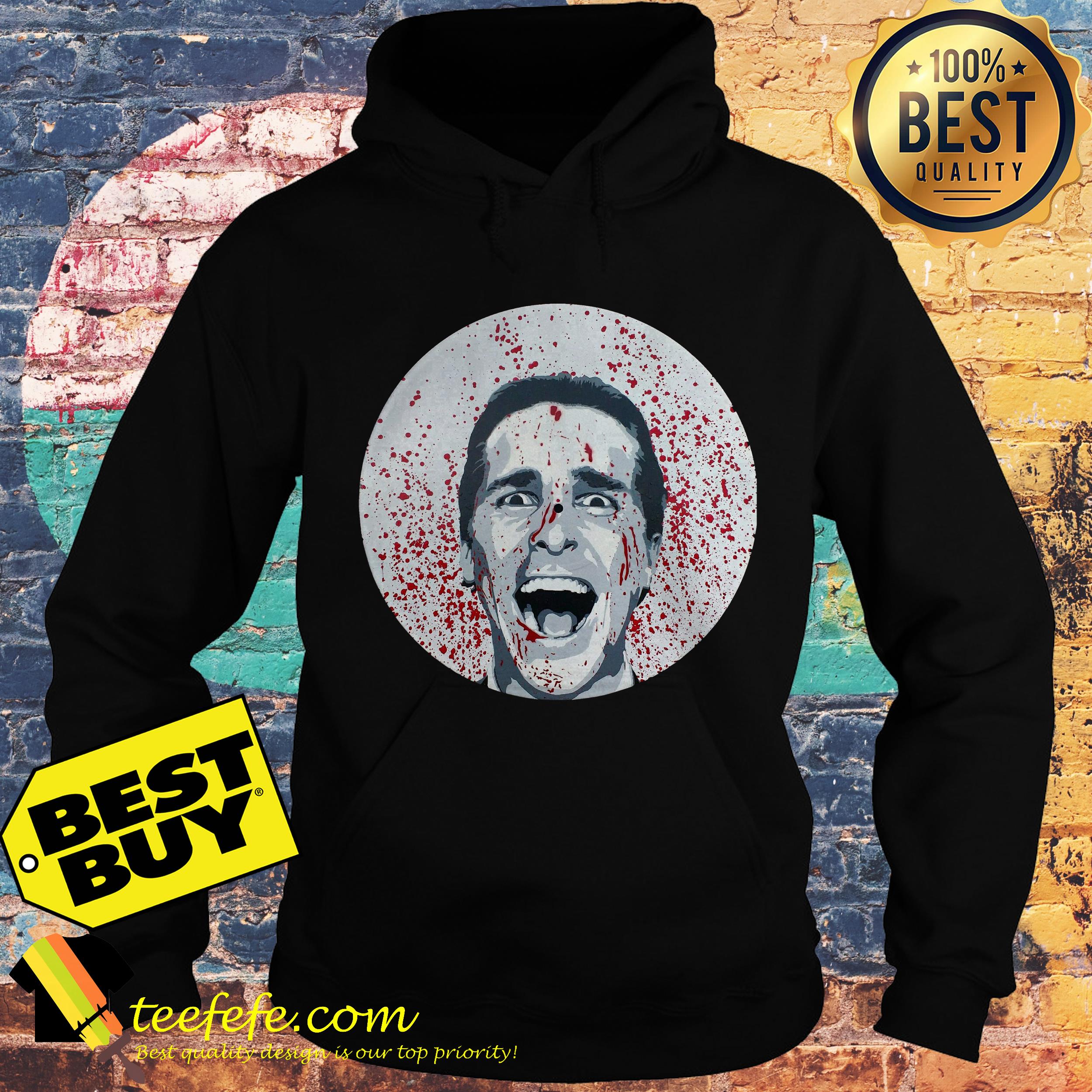 American Psycho Patrick Bateman Spray Paint and Stencil Vinyl Record Art hoodie