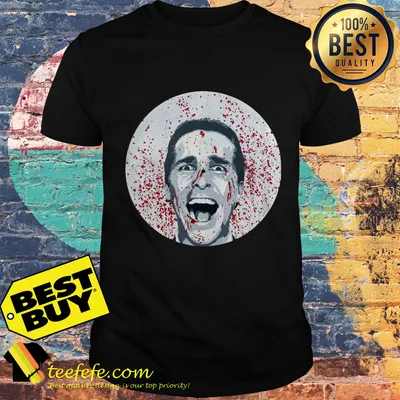 American Psycho Patrick Bateman Spray Paint and Stencil Vinyl Record Art shirt