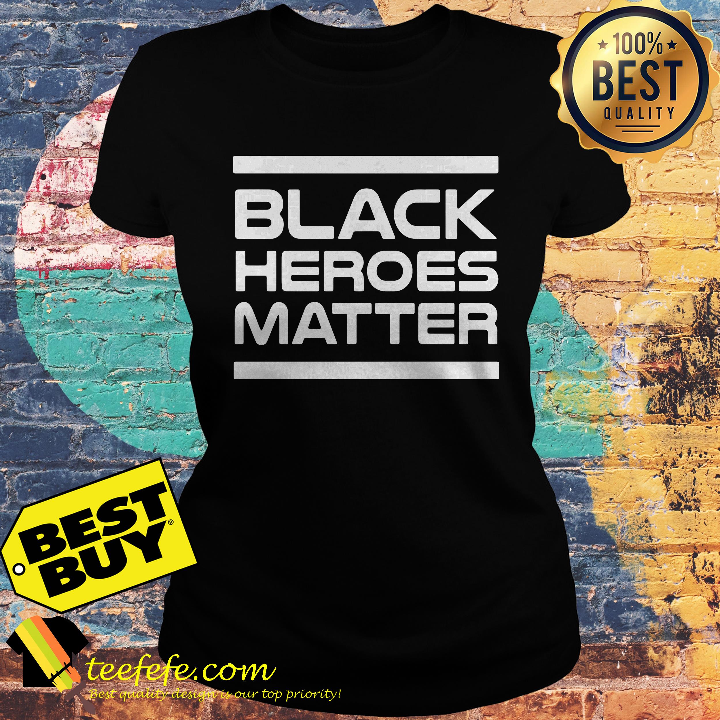 BHM black heroes matter ladies tee