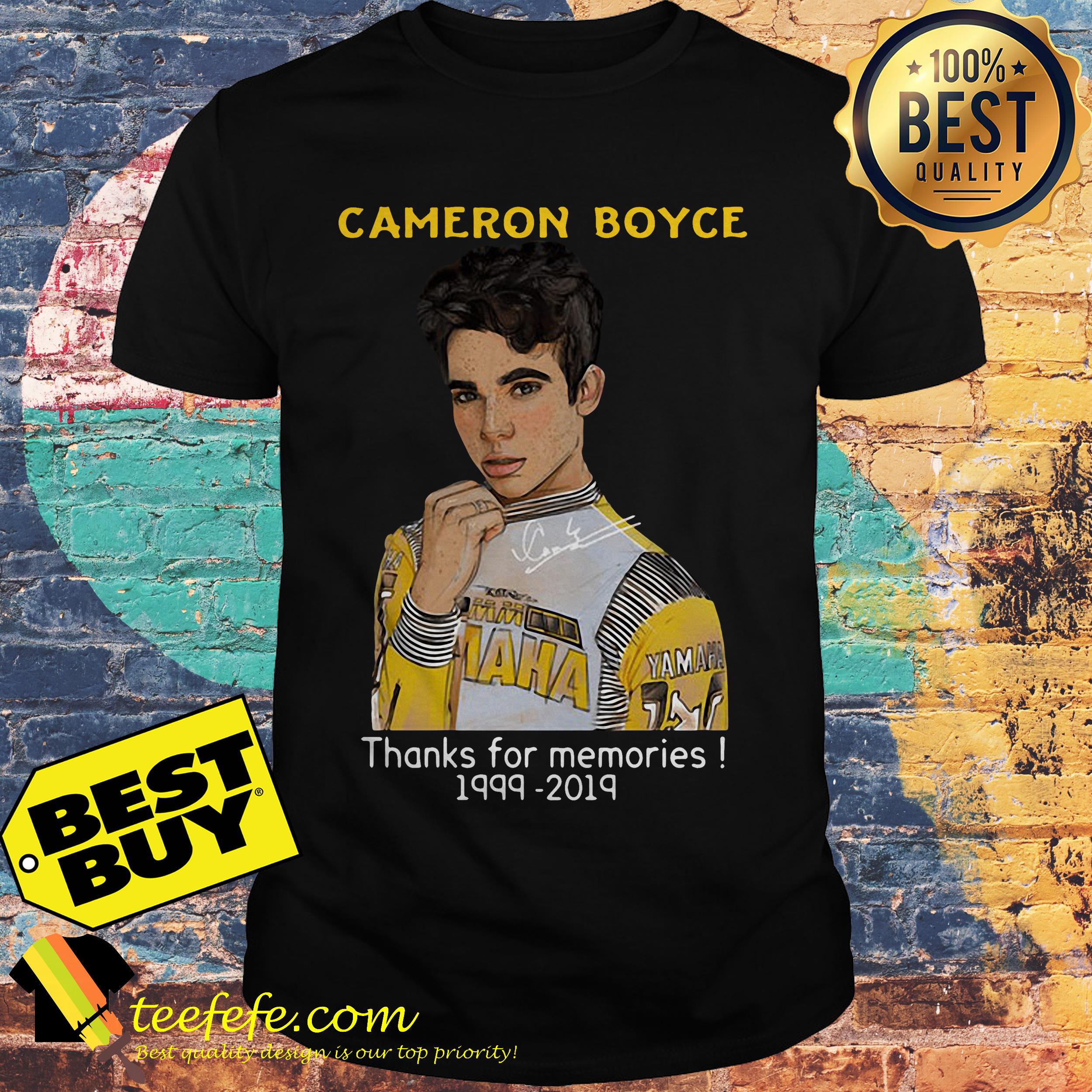Cameron Boyce thanks for memories 1999-2019 shirt
