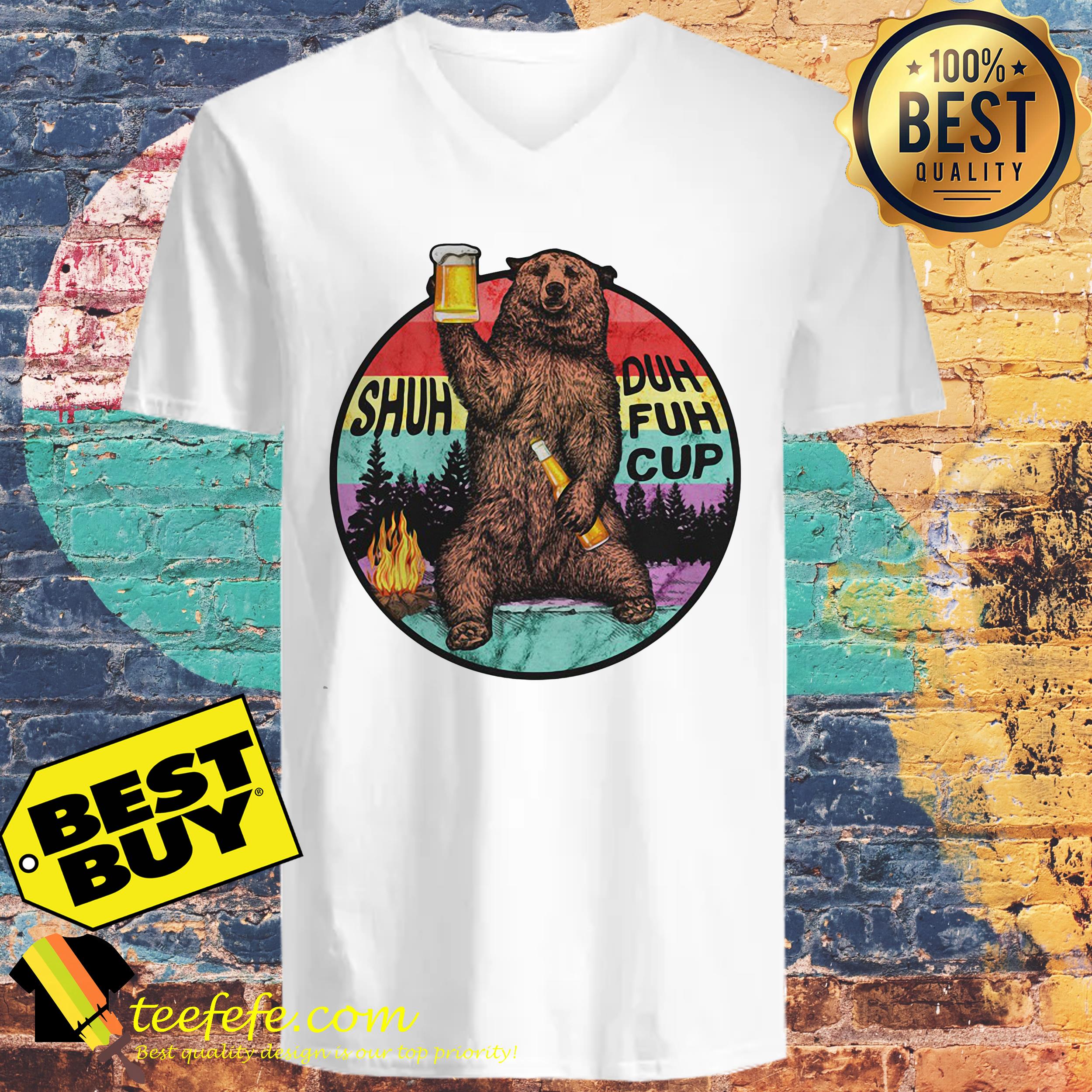 Camping bear Shuh Duh Fuh Cup I hate people ladies tee