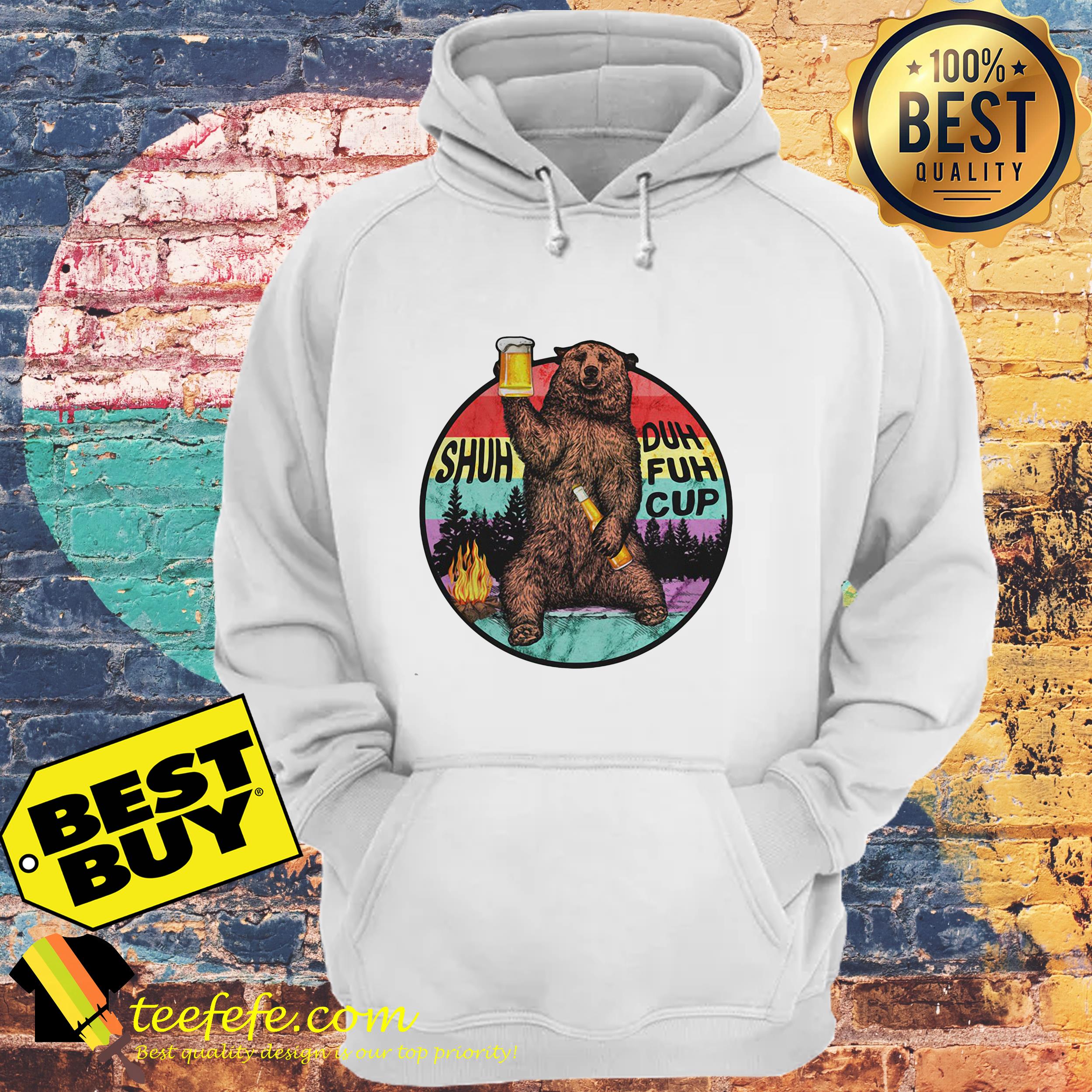 Camping bear Shuh Duh Fuh Cup I hate people sweatshirt