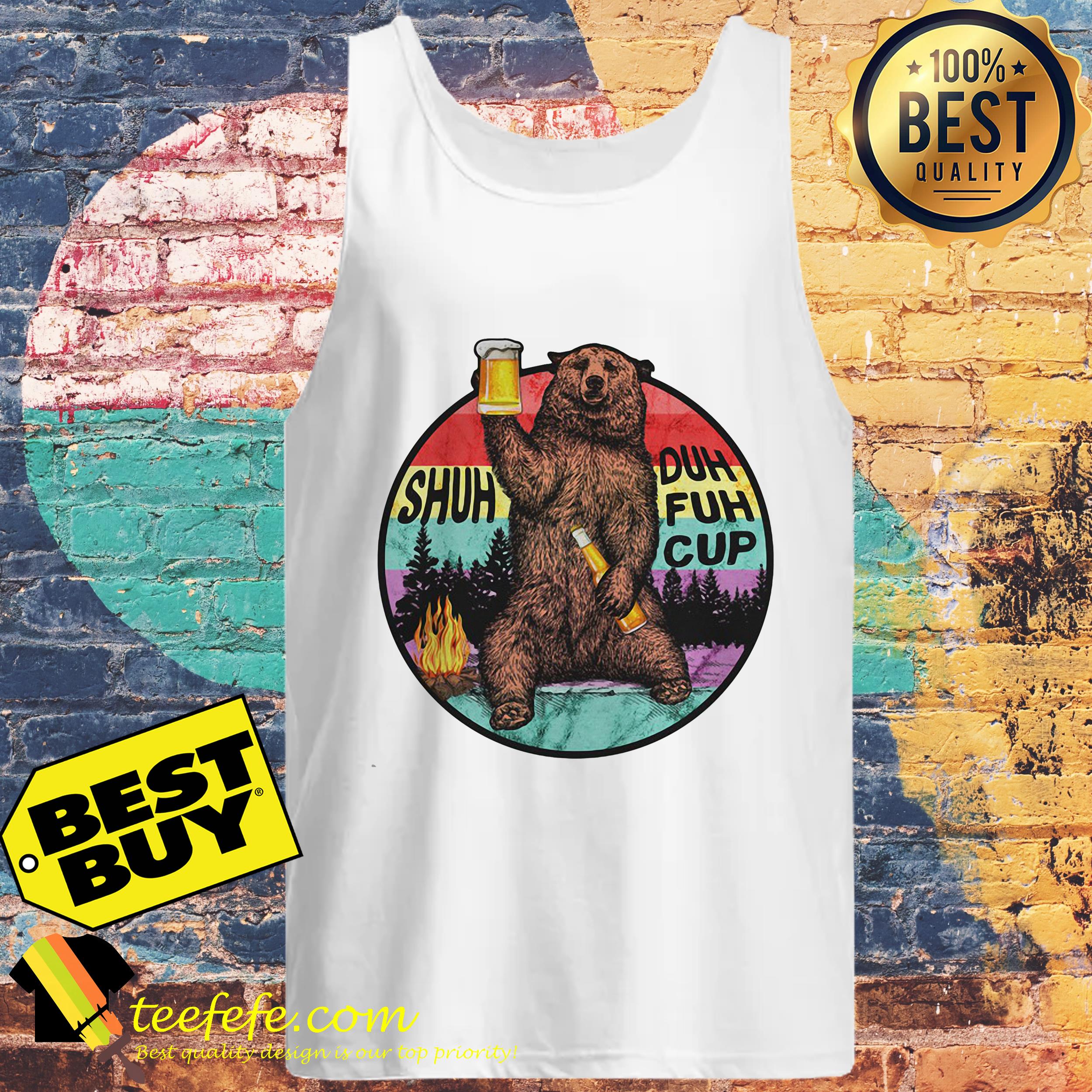 Camping bear Shuh Duh Fuh Cup I hate people tank top