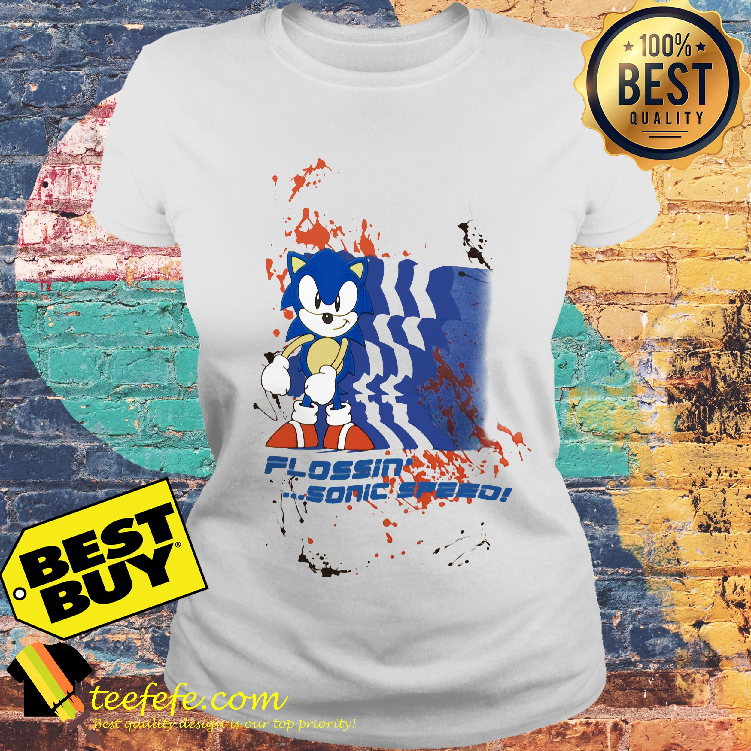 Flossin sonic speed ladies tee