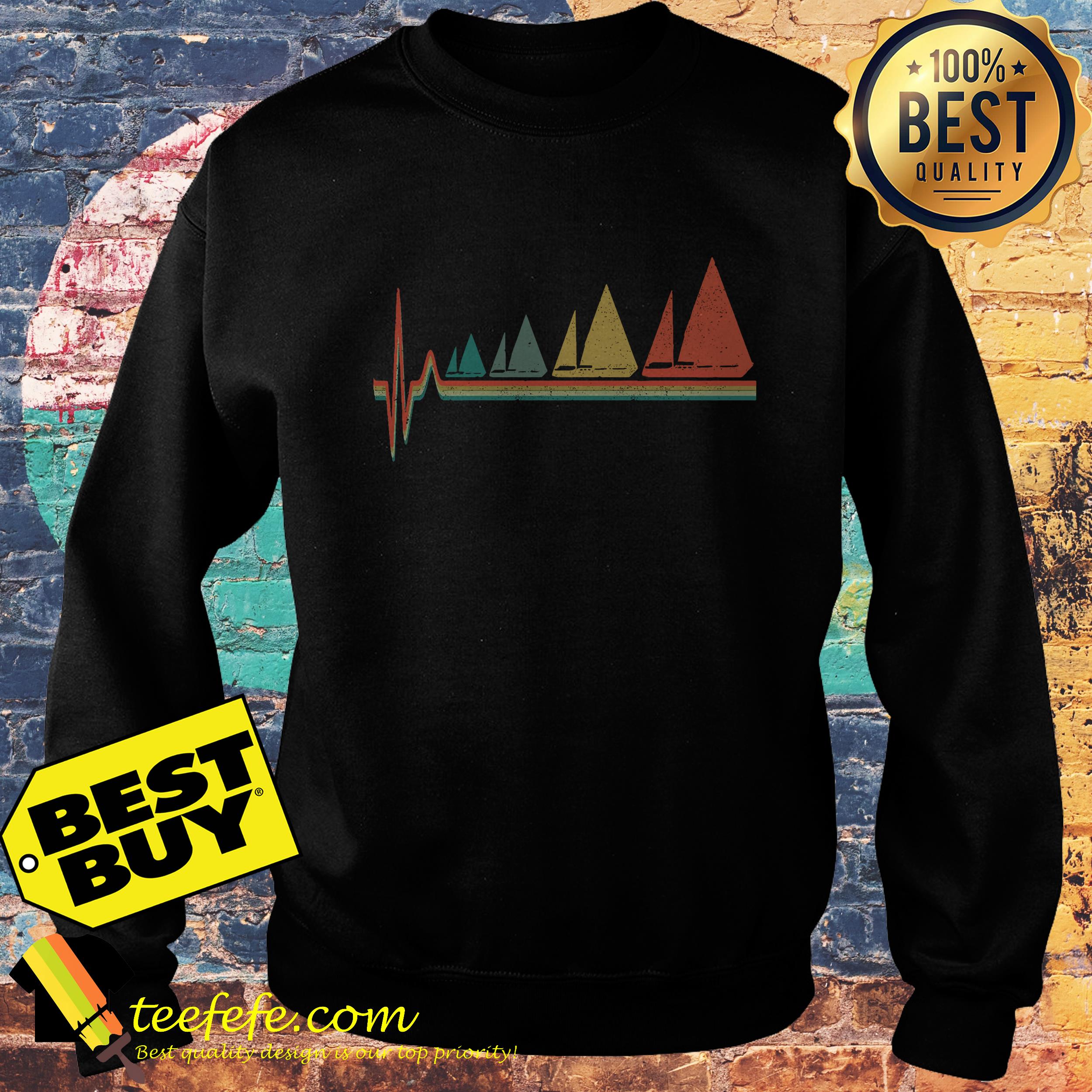 Geo Memphis Triangle pulse vintage sweatshirt