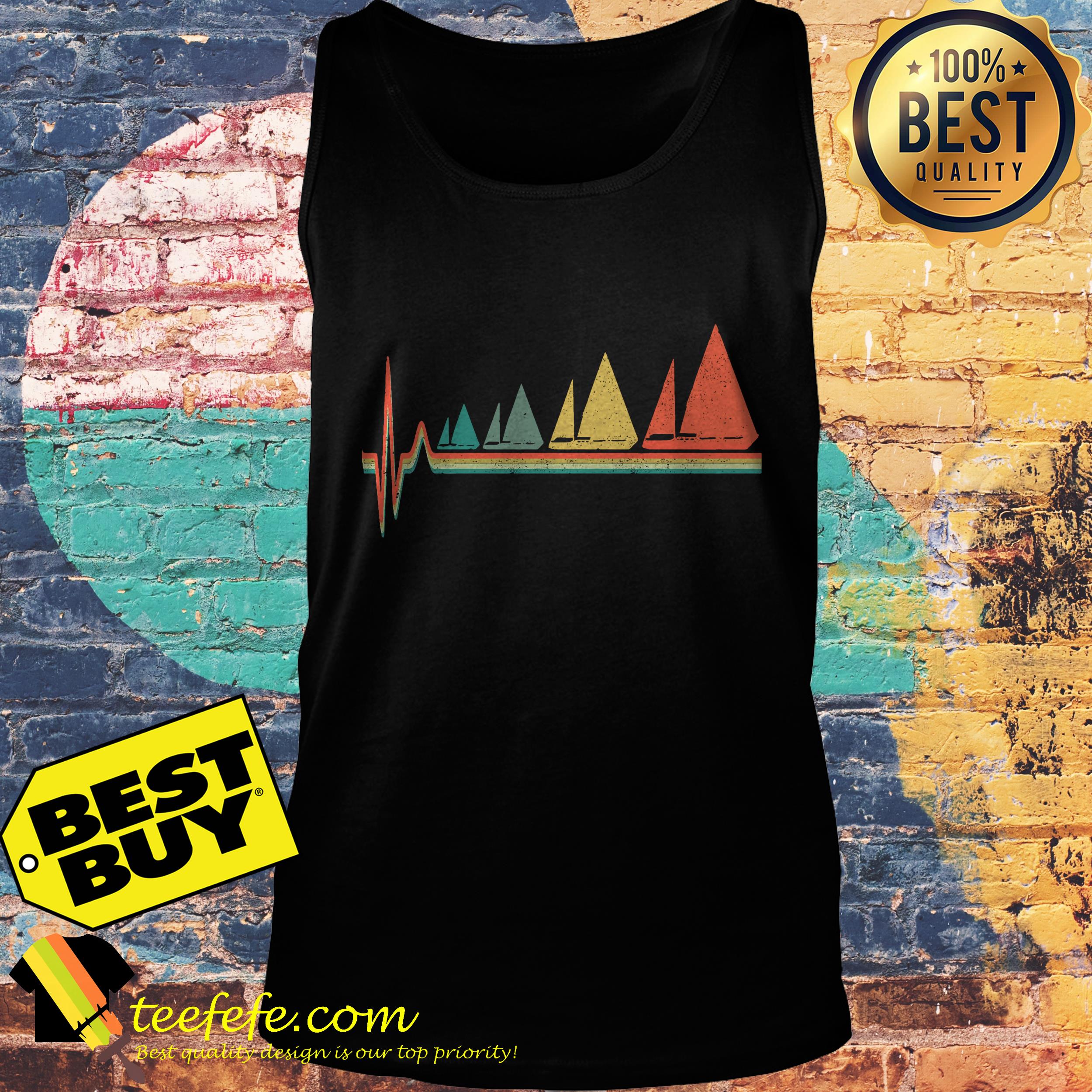 Geo Memphis Triangle pulse vintage tank top