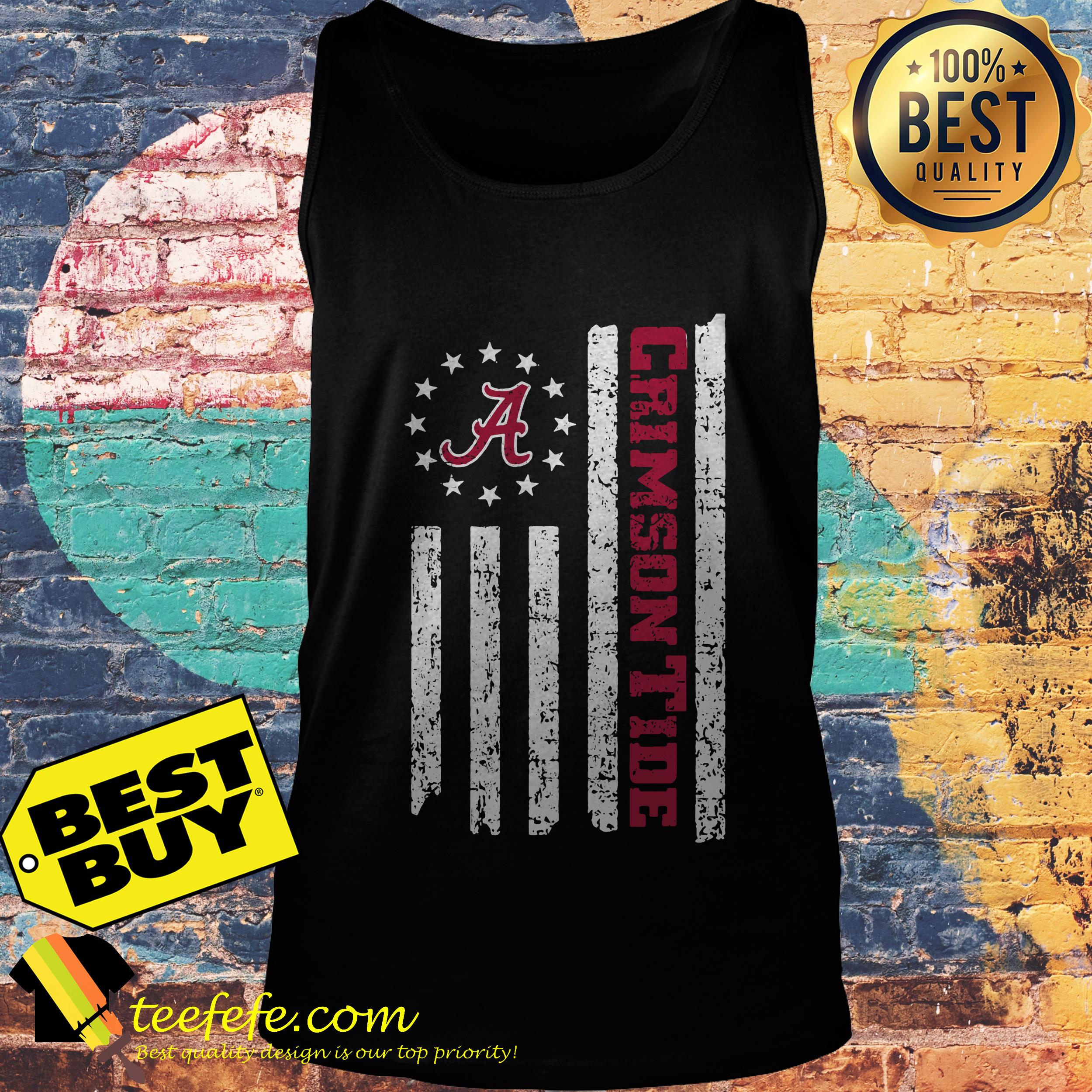 Hot betsy ross flag Alabama crimson tide 12 stars taNK TOP