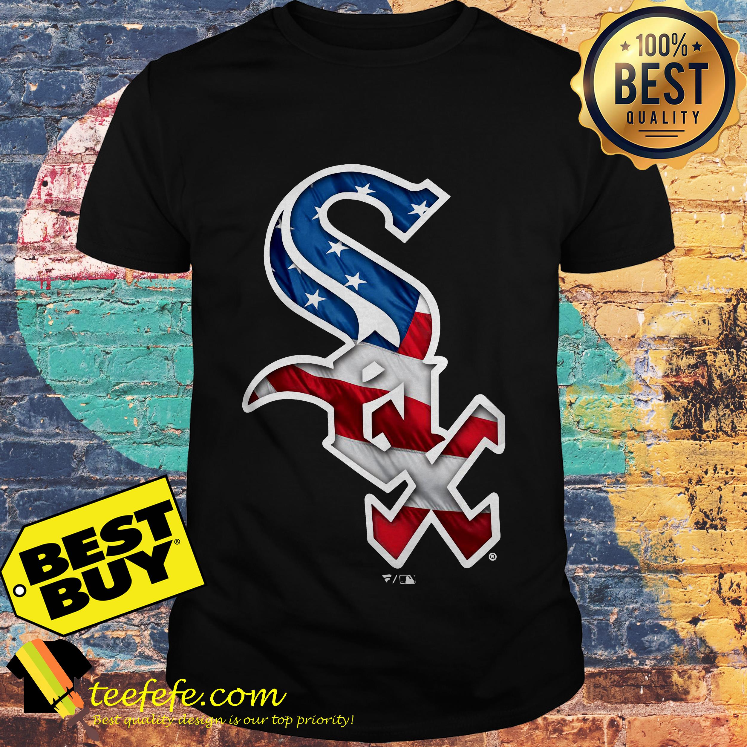 Men's Chicago White Sox Fanatics Branded Navy 2019 Stars & Stripes Banner Wave shirt