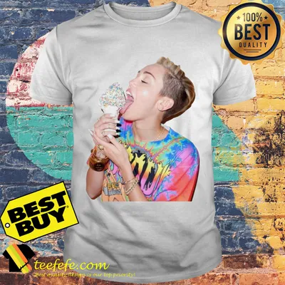 Miley Cyrus ice cream shirt