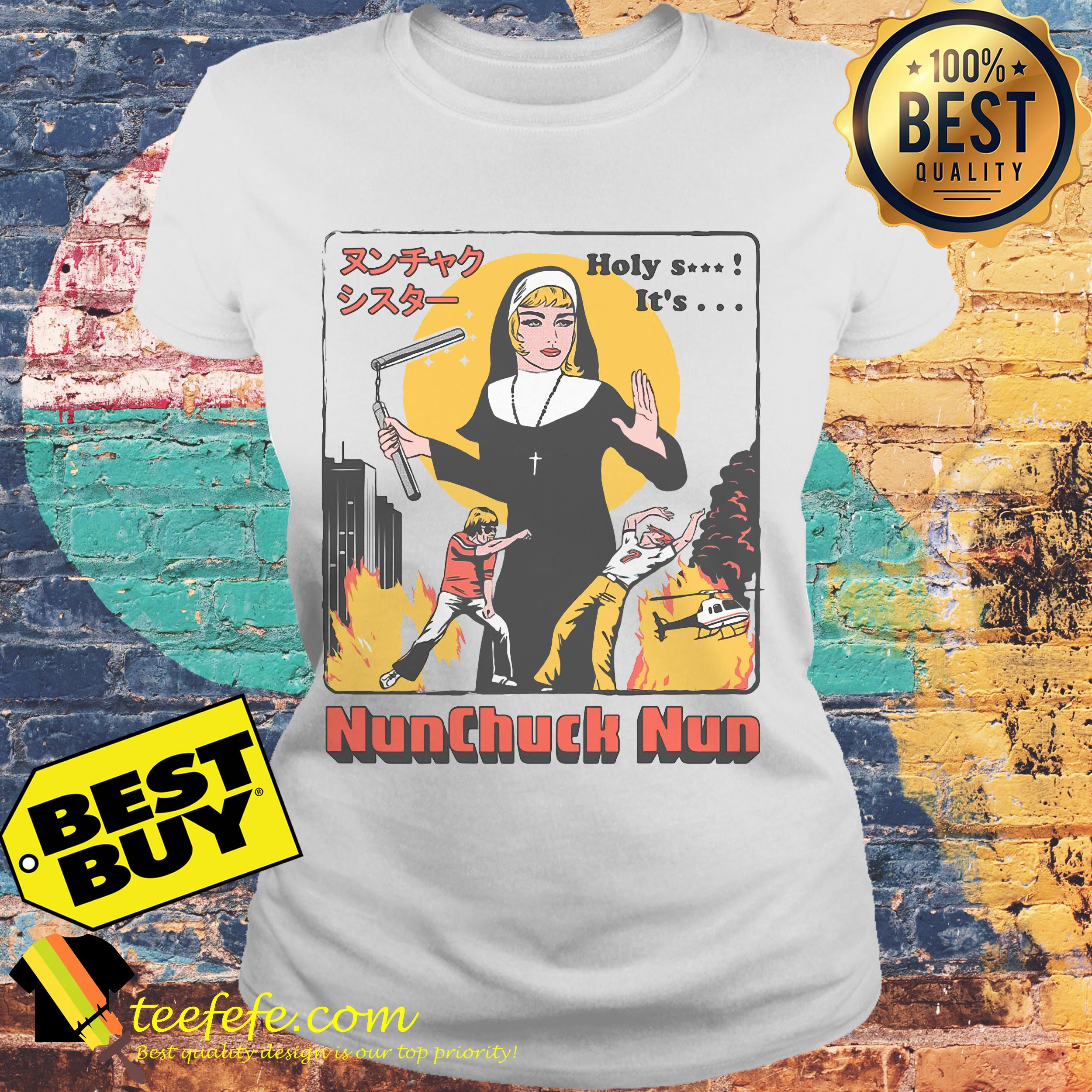 Nunchuck Nun Tarantino ladies tee