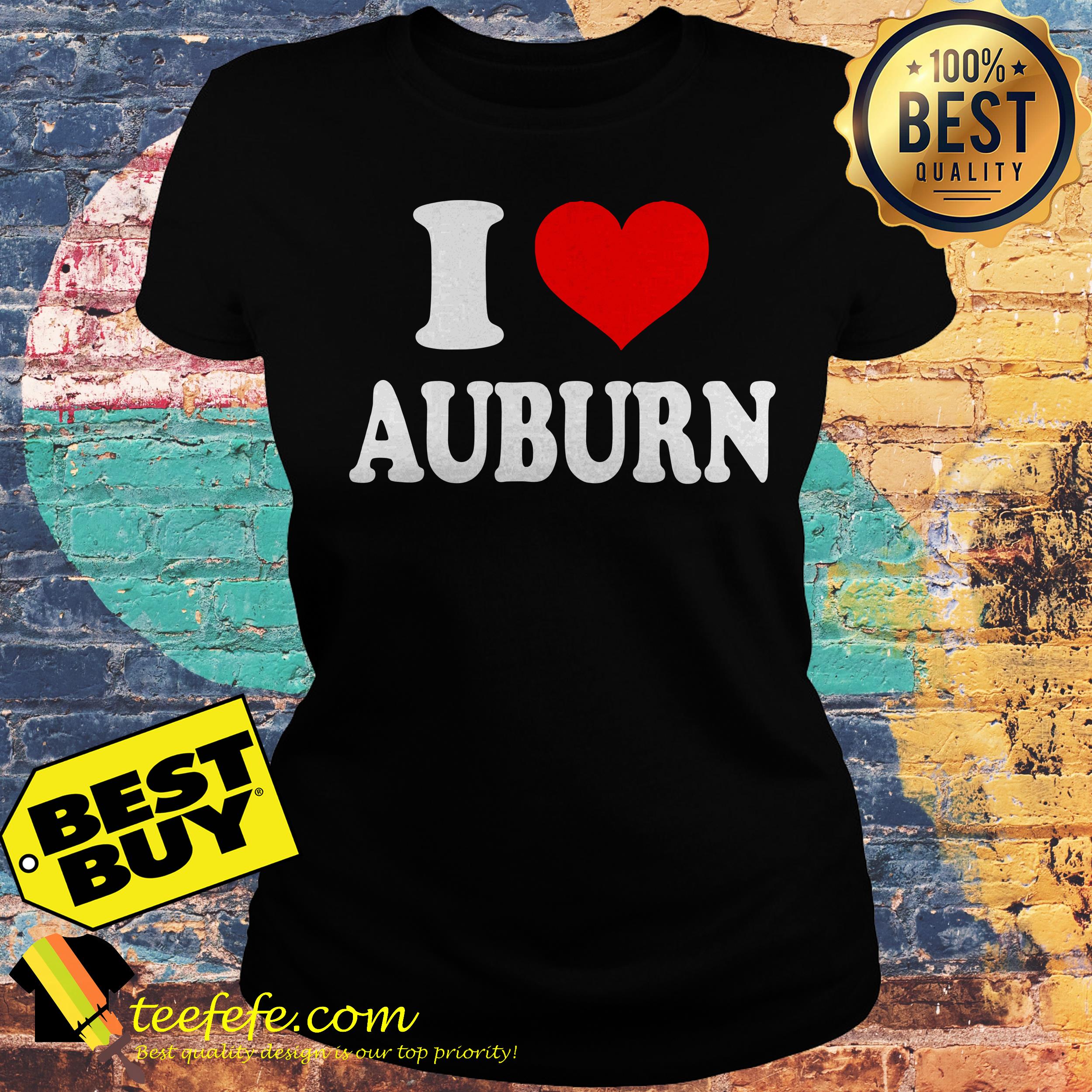 Official I love auburn ladies tee