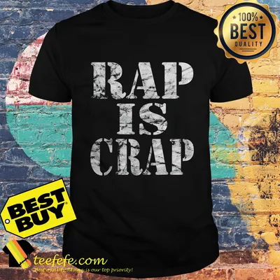 Rap is crap pro rock country heavy metal funny retro shirt