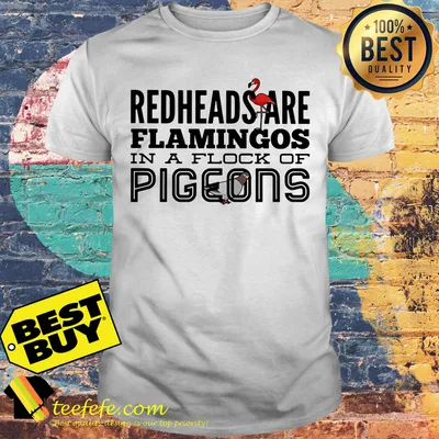 Redheads are Flamingos in a flock of pigeons shirt