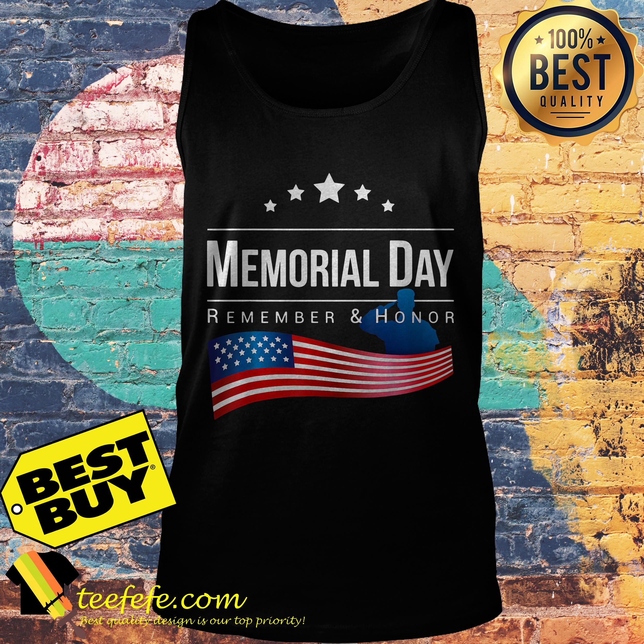 Remember and Honor Memorial Day 2019 tank top