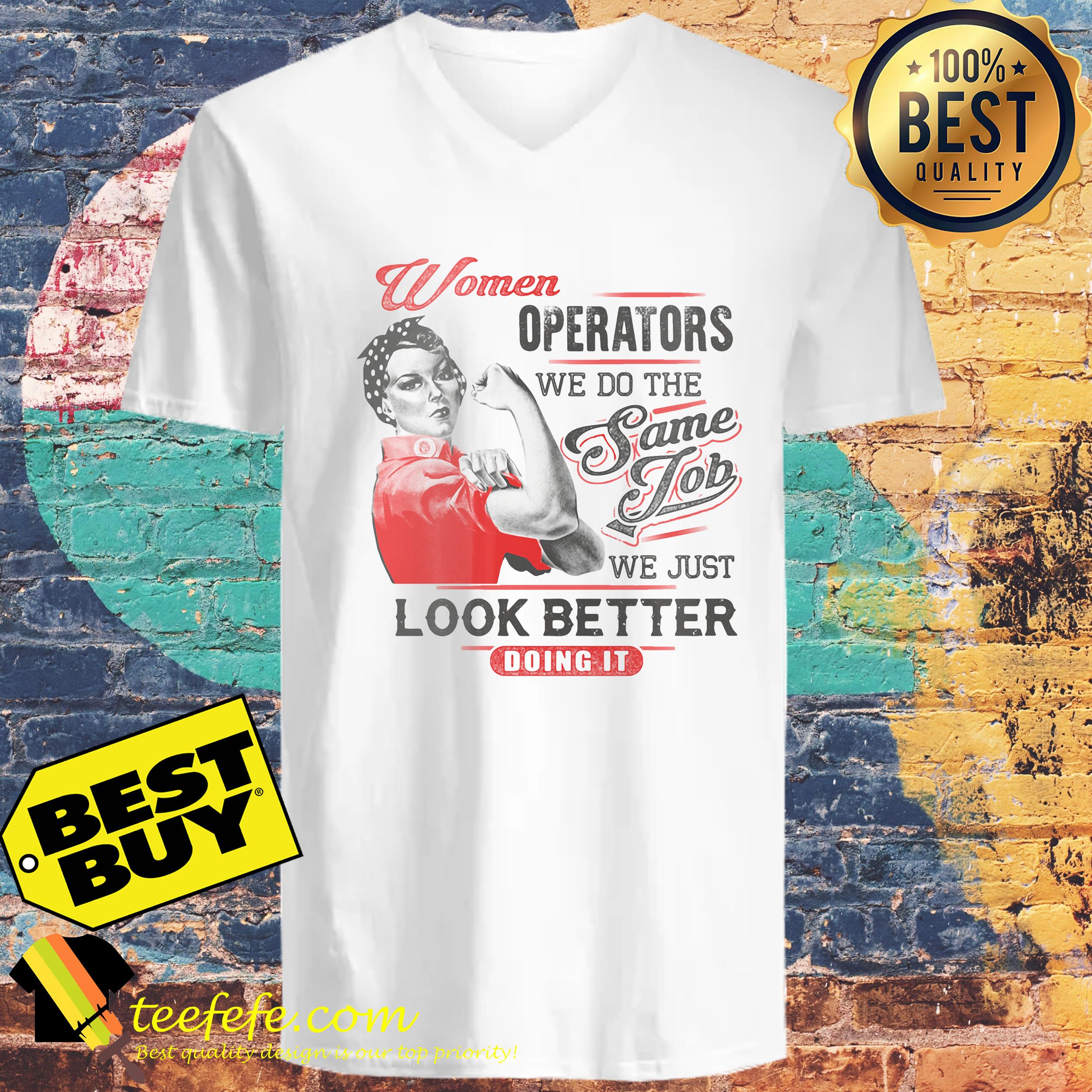 Track Hoe Operator Women We Do Job ladies tee