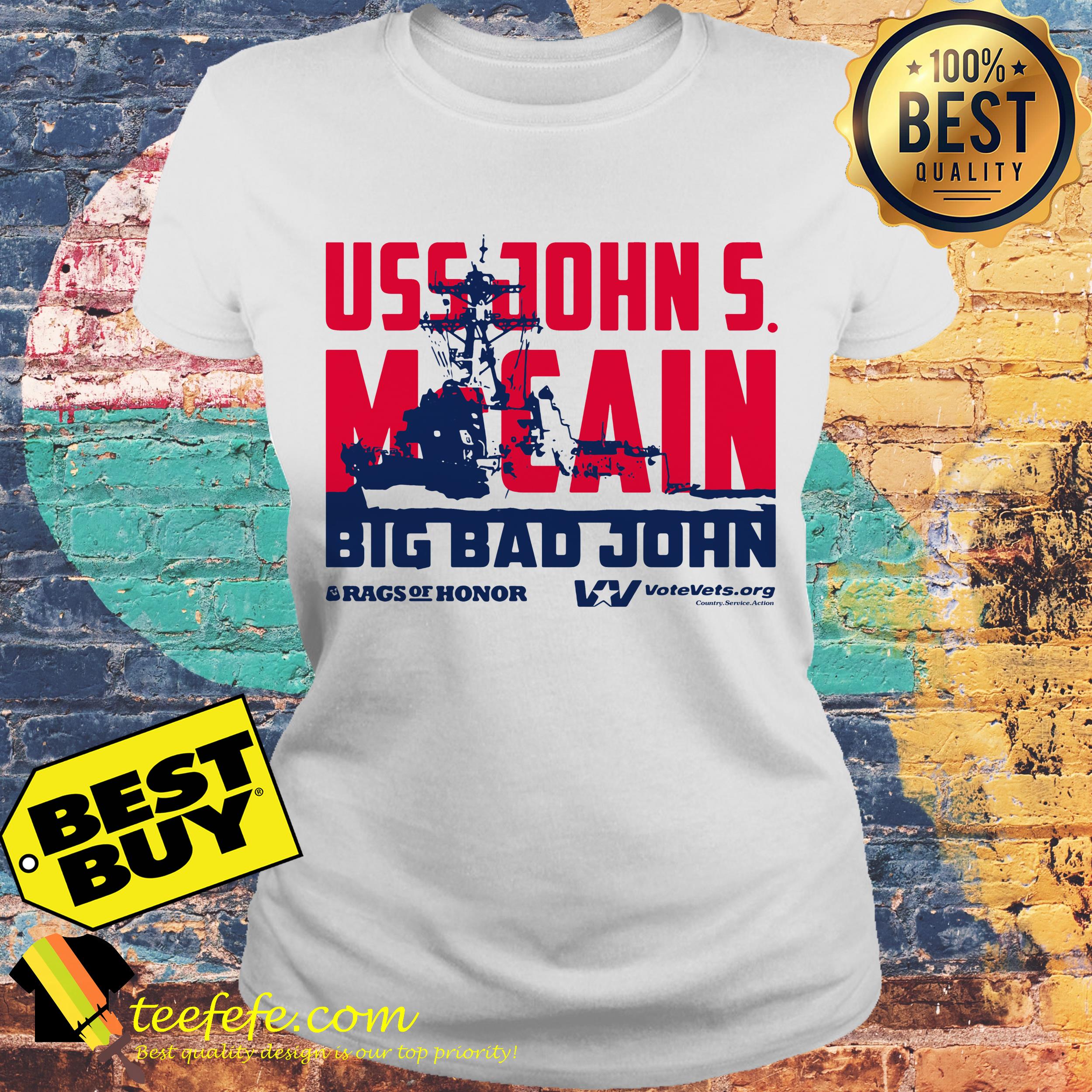 Uss John McCain big bad John ladies tee