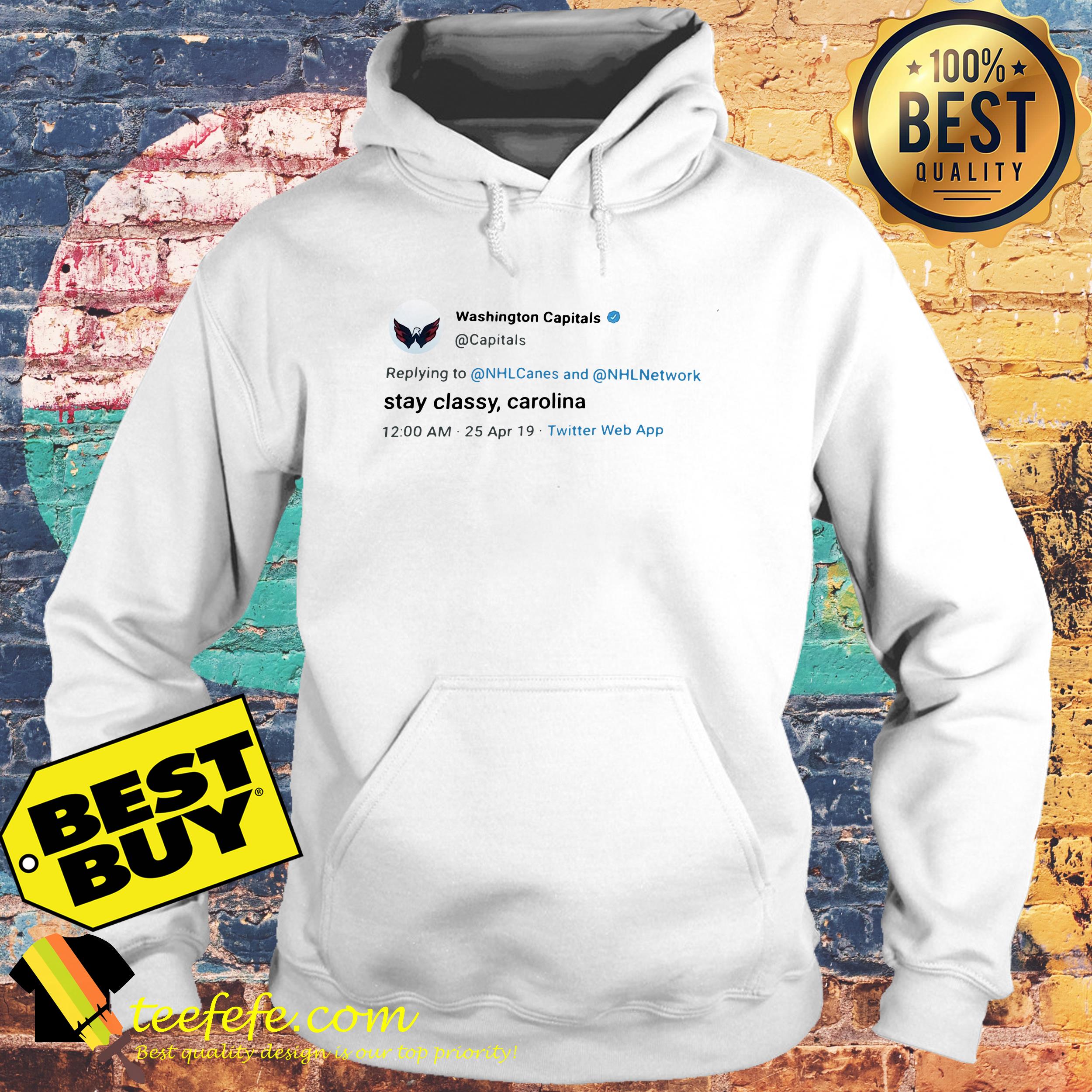 Washington capitals stay classy carolina eagle hoodie