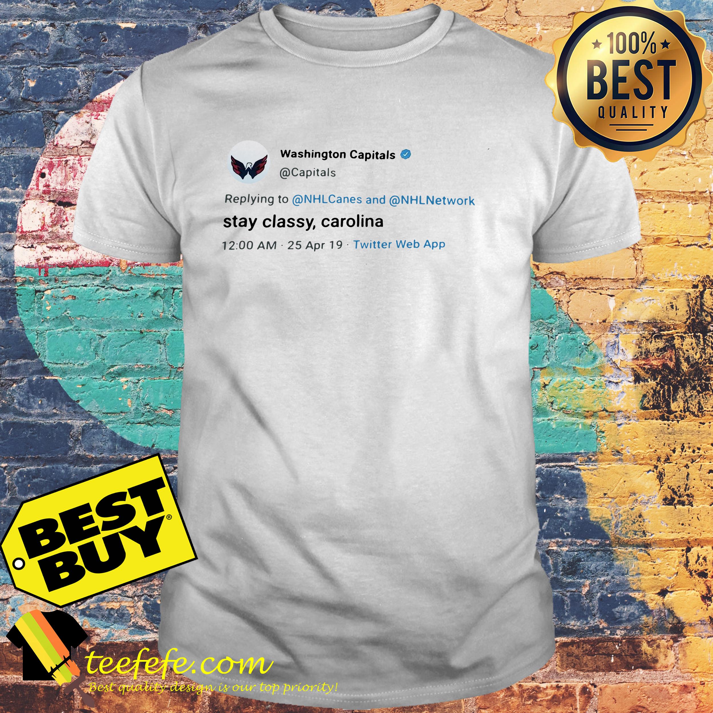 Washington capitals stay classy carolina eagle shirt