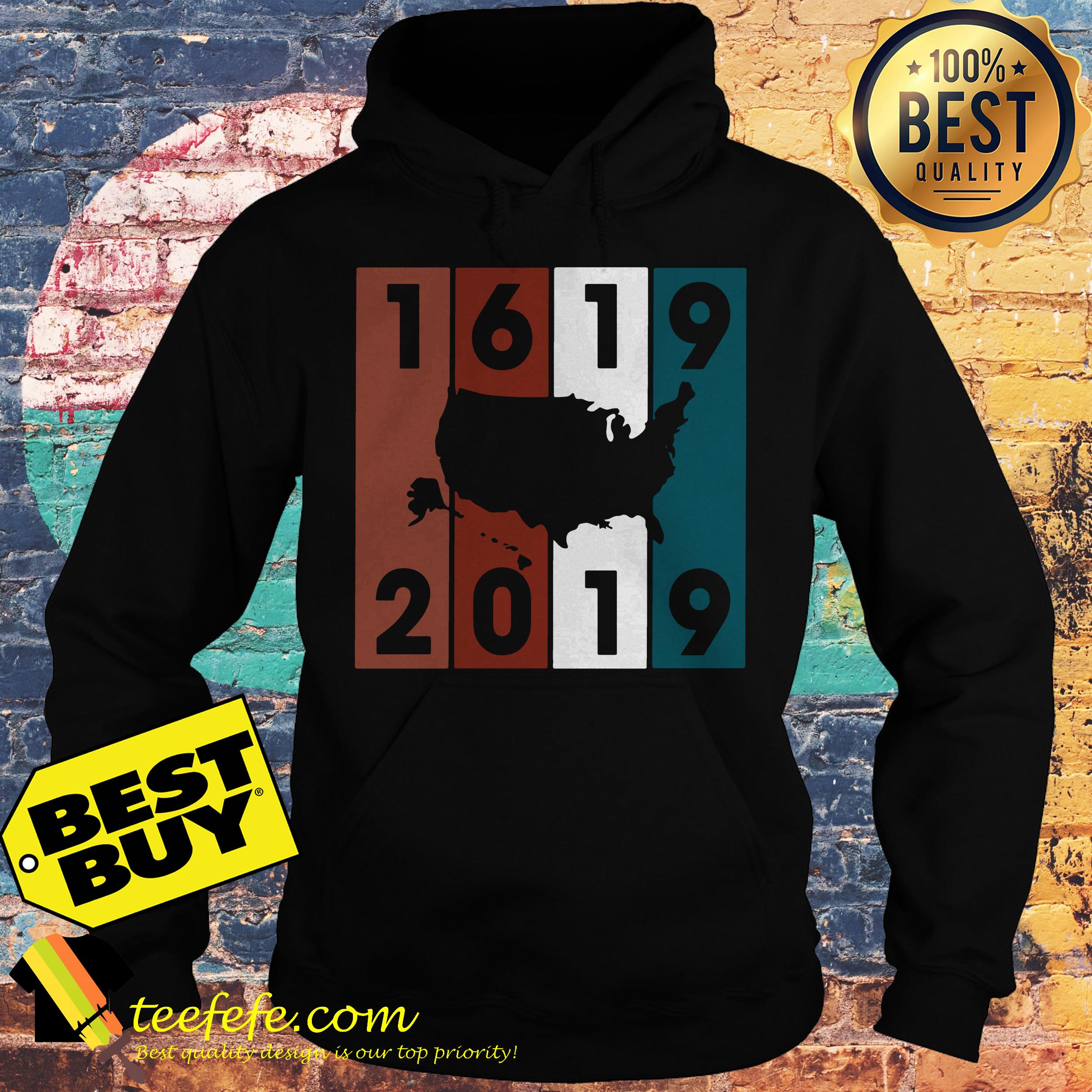1619-2019 USA Map Crewneck hoodie