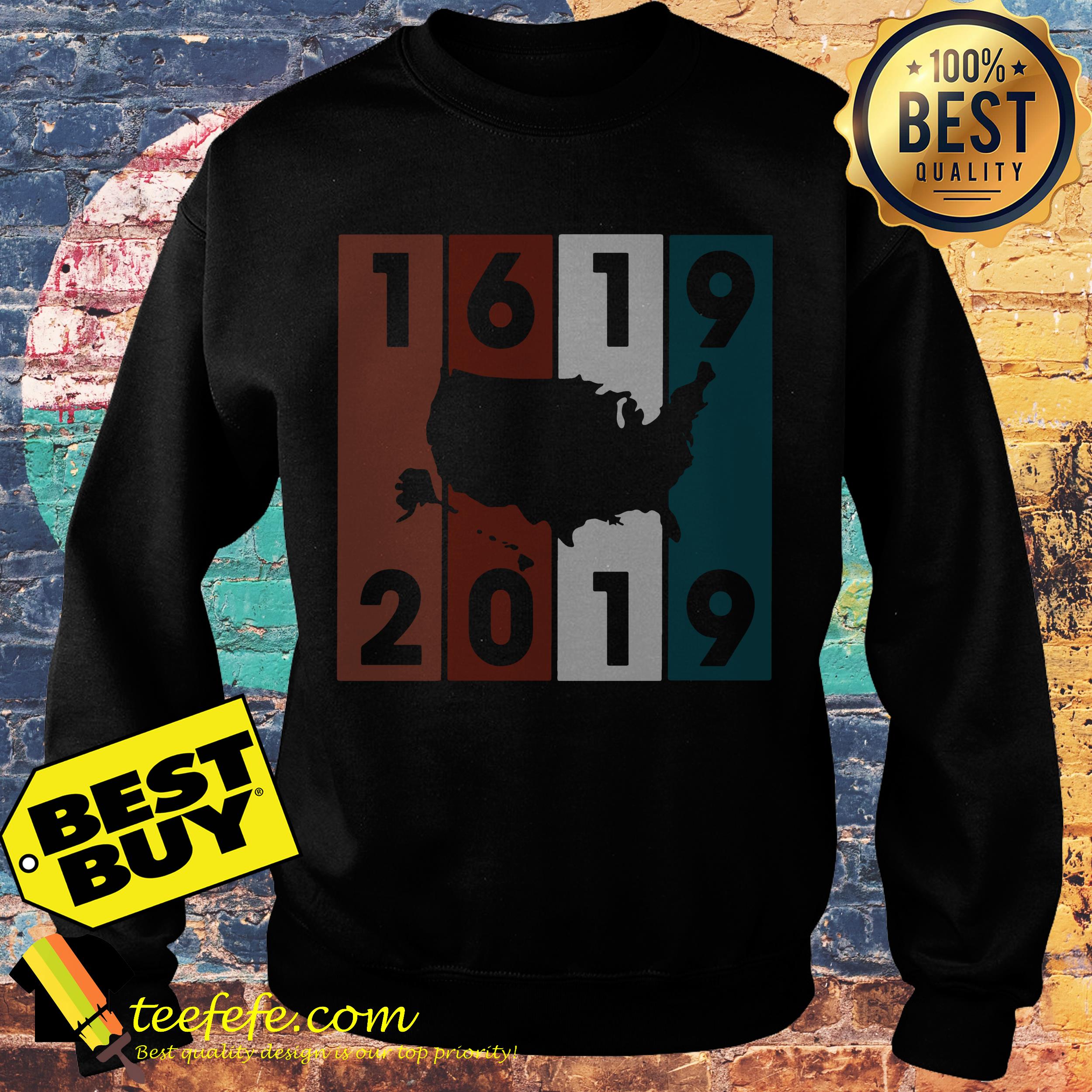 1619-2019 USA Map Crewneck sweatshirt