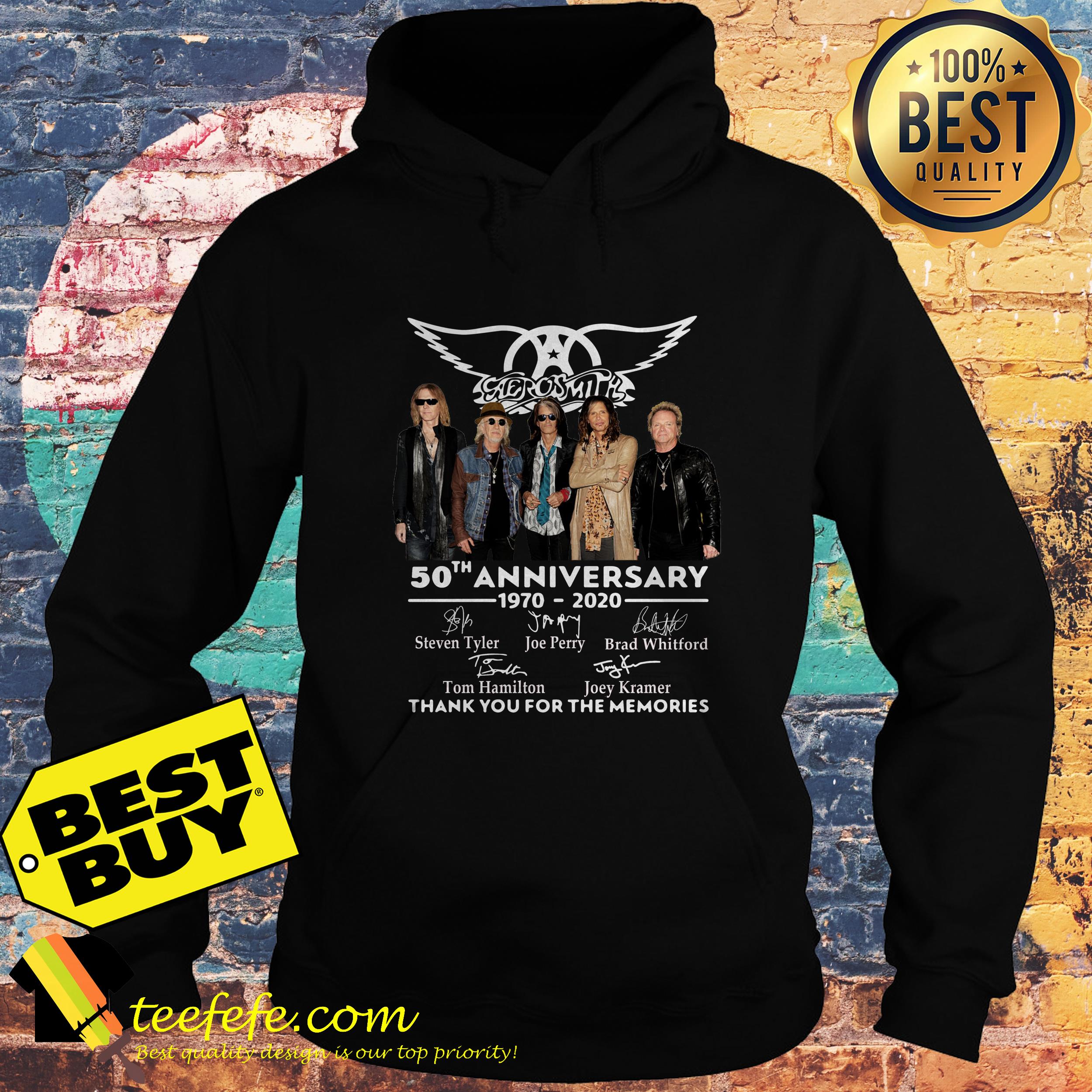 50th Anniversary Steven Tyler Joe Perry Brad Whitford Tom Hamilton signature hoodie