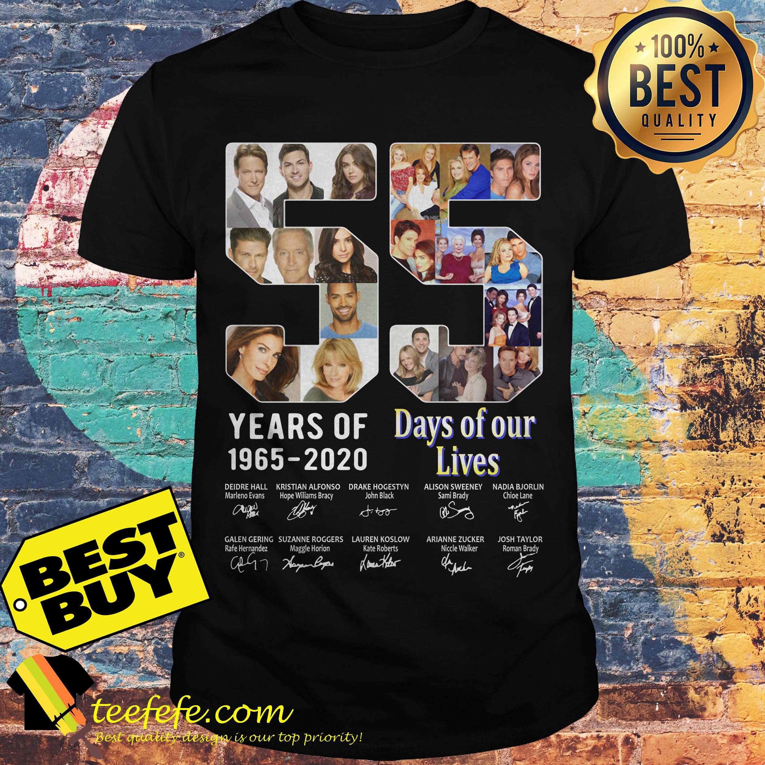 55 Years of Days Of Our Lives 1965 2020 signature shirt