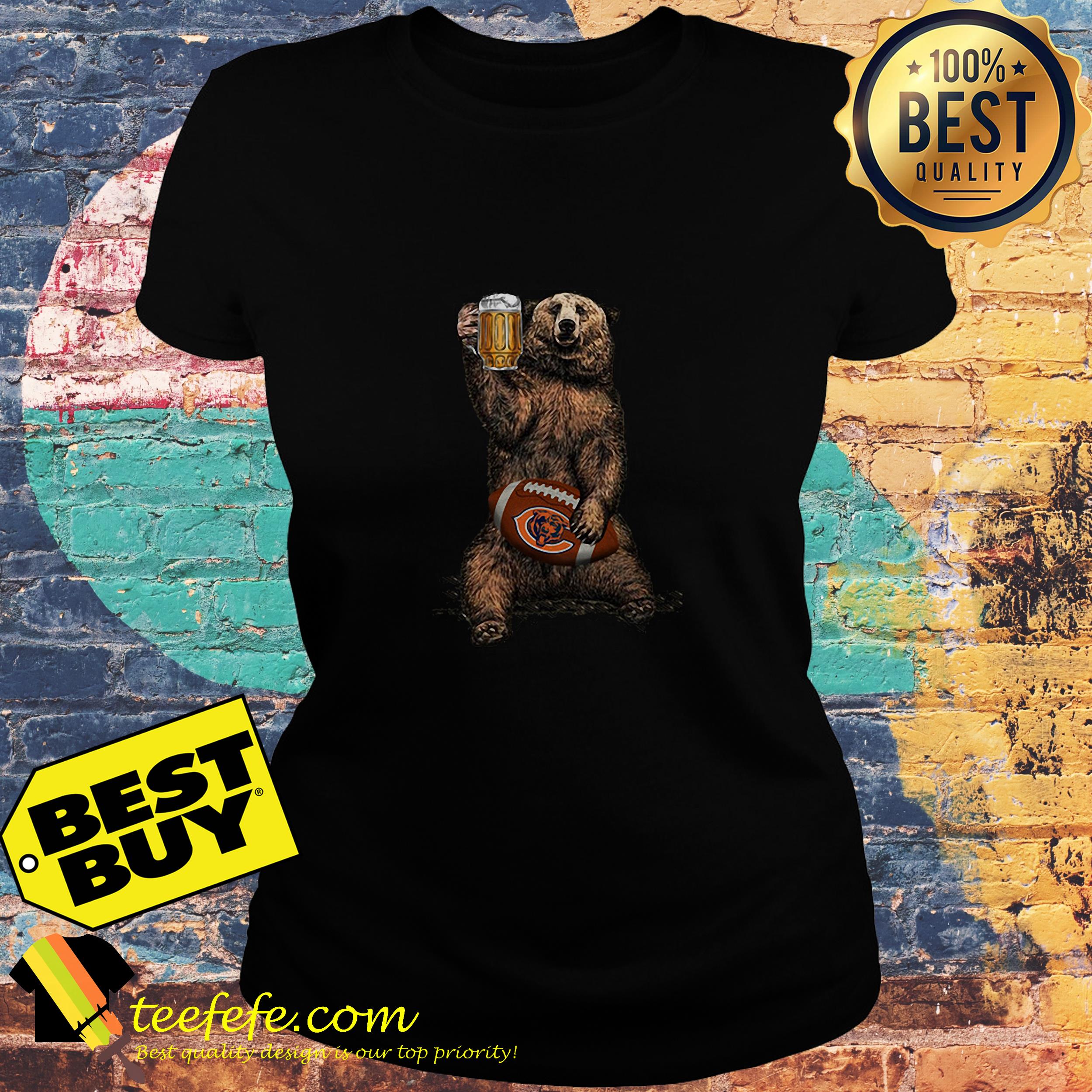 Beer Bear Chicago Bears ladies tee