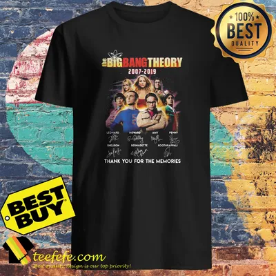 The Bigbang Theory 2007-2019 signature thank you for the memories shirt