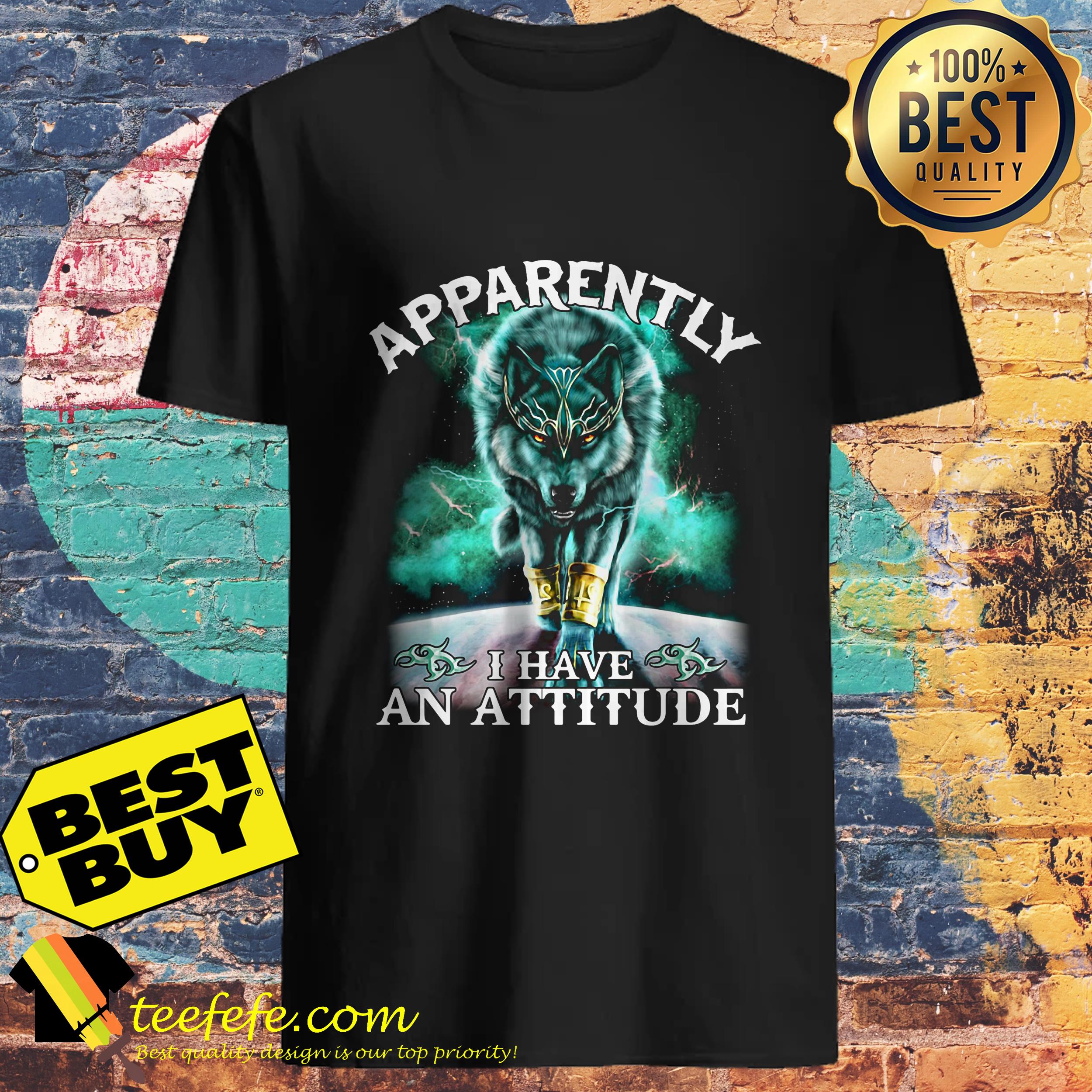Dark Neon Thunderwolf Apparently I have an attitude sweatshirt