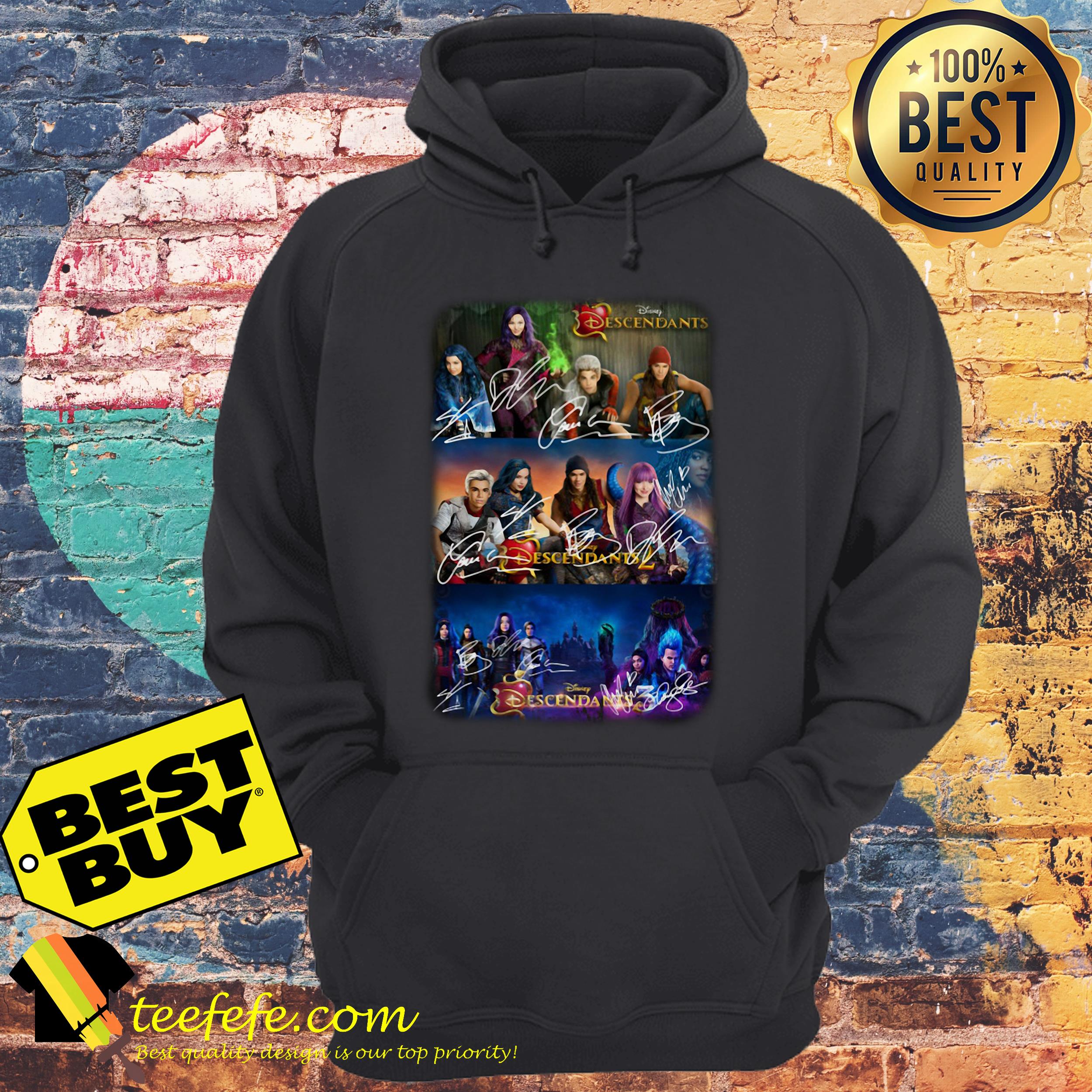 Disney Descendants all actor signatures hoodie