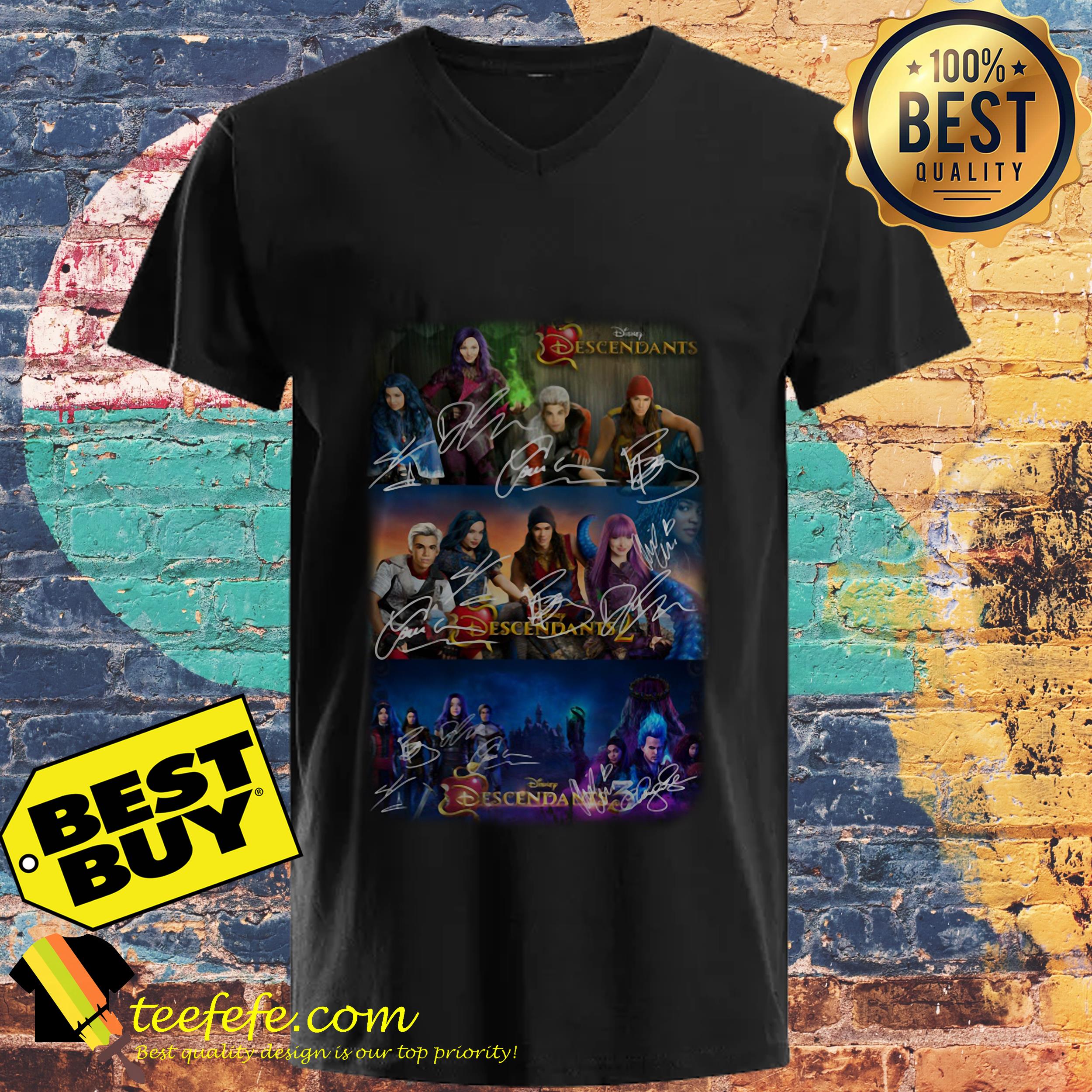 Disney Descendants all actor signatures ladies tee