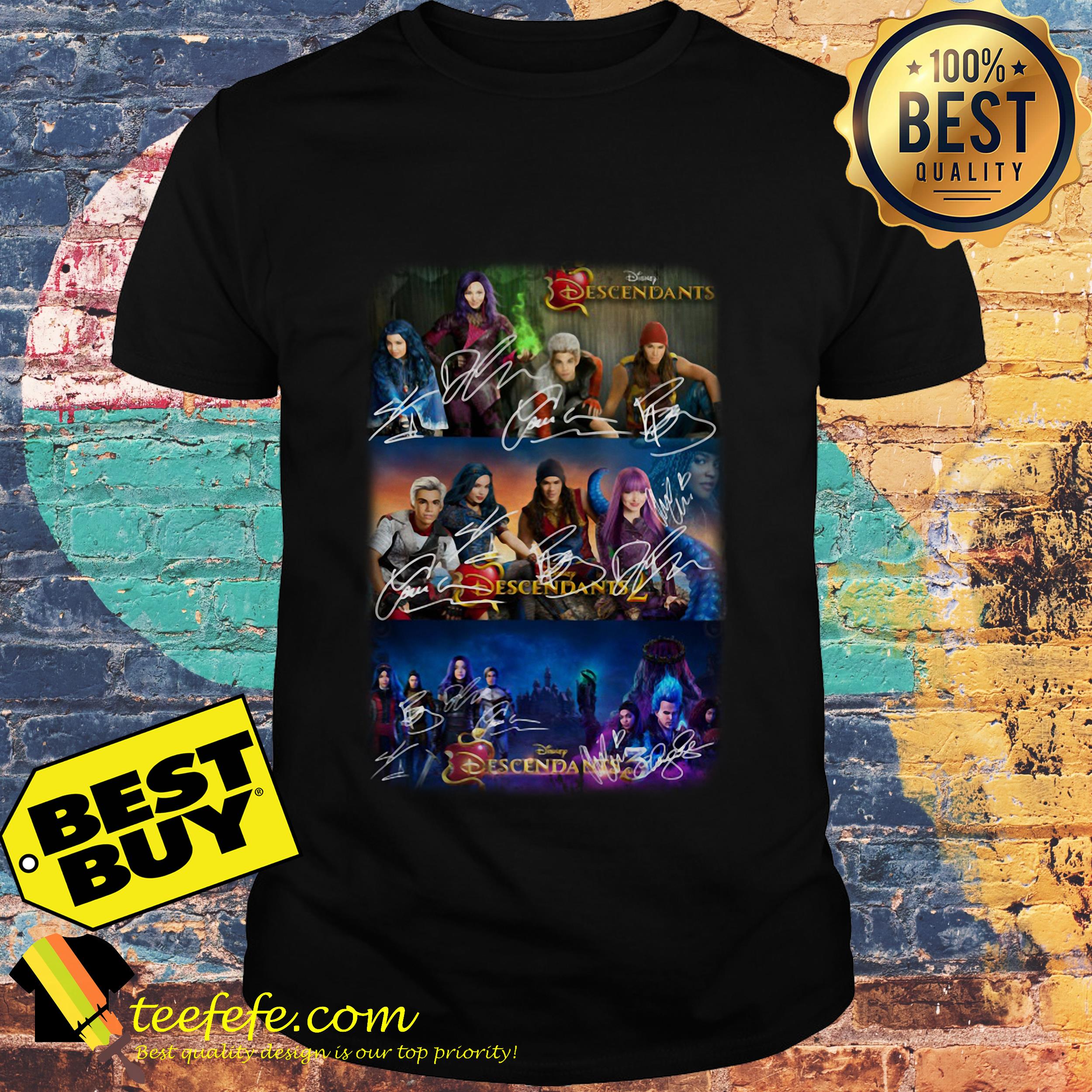 Disney Descendants all actor signatures shirt