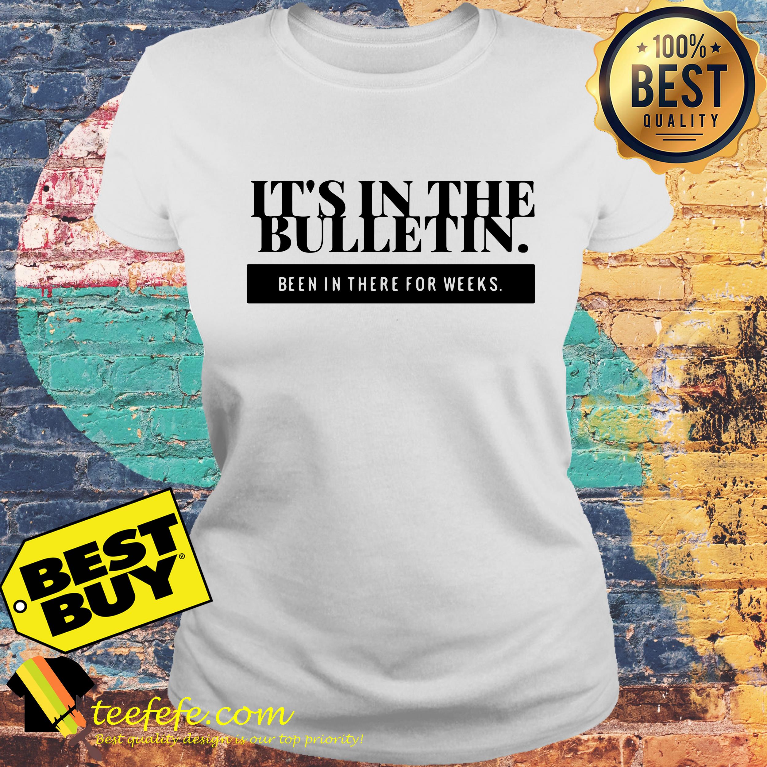It's in the Bulletin Been in there for weeks ladies tee