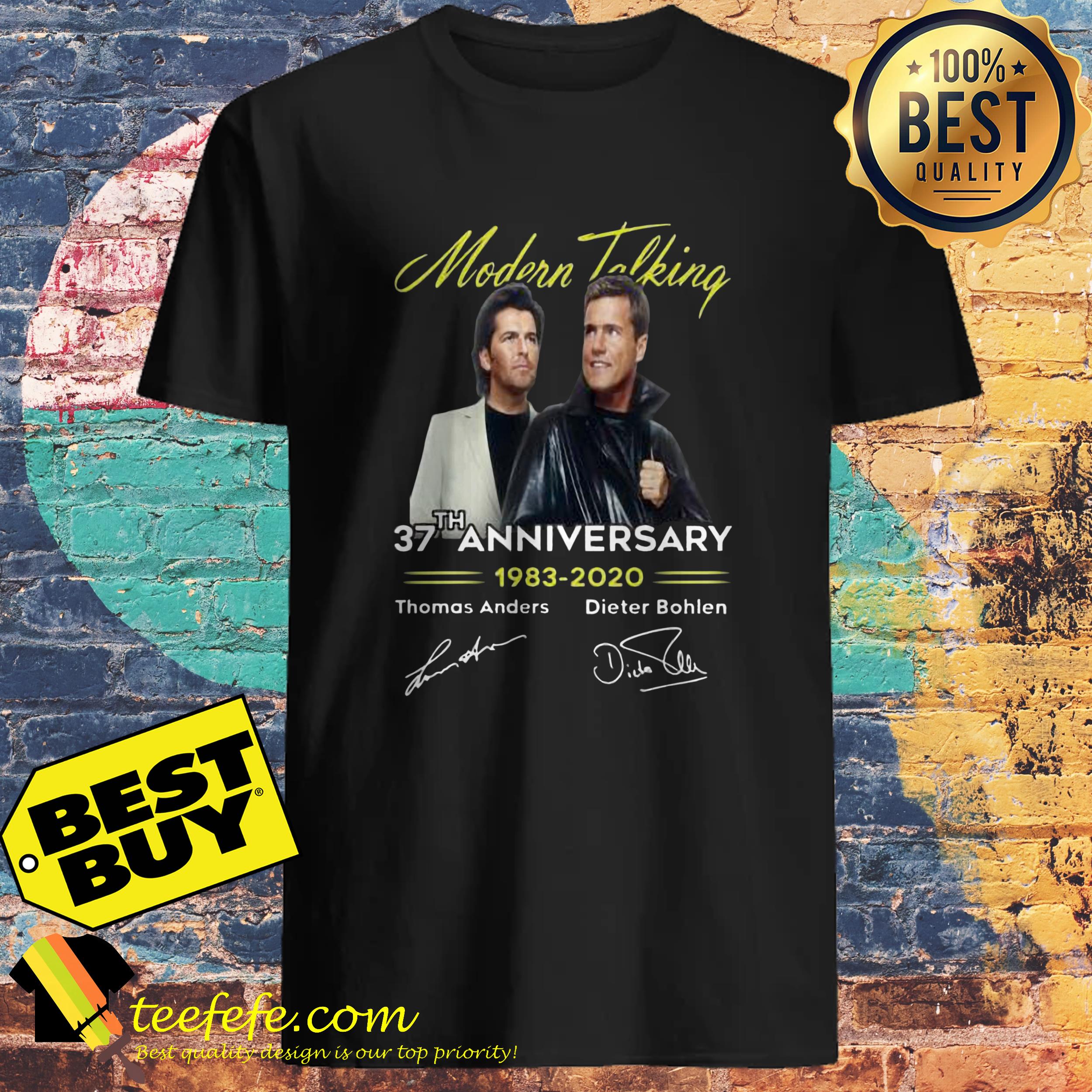 Modern Talking 37th anniversary 1982-2020 signatures shirt