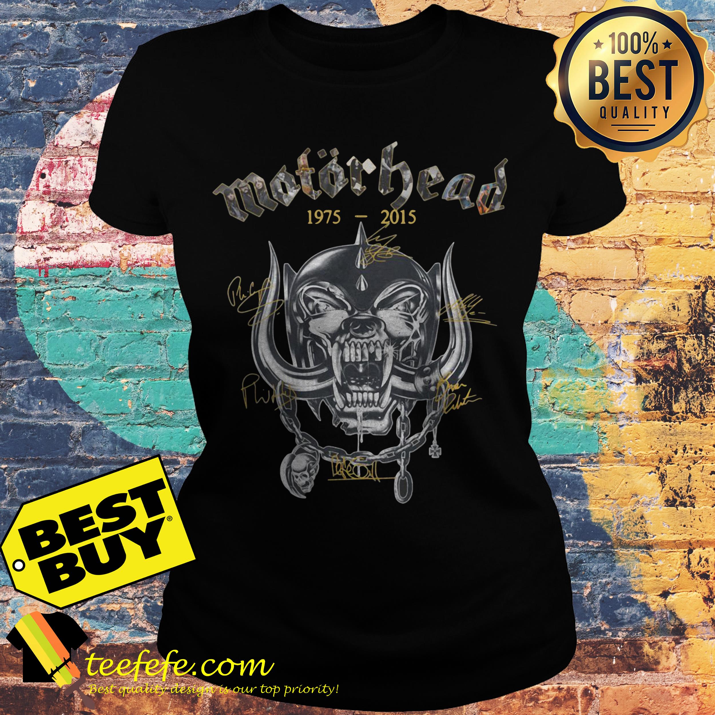 Motorhead 1975 2015 Signatures ladies tee