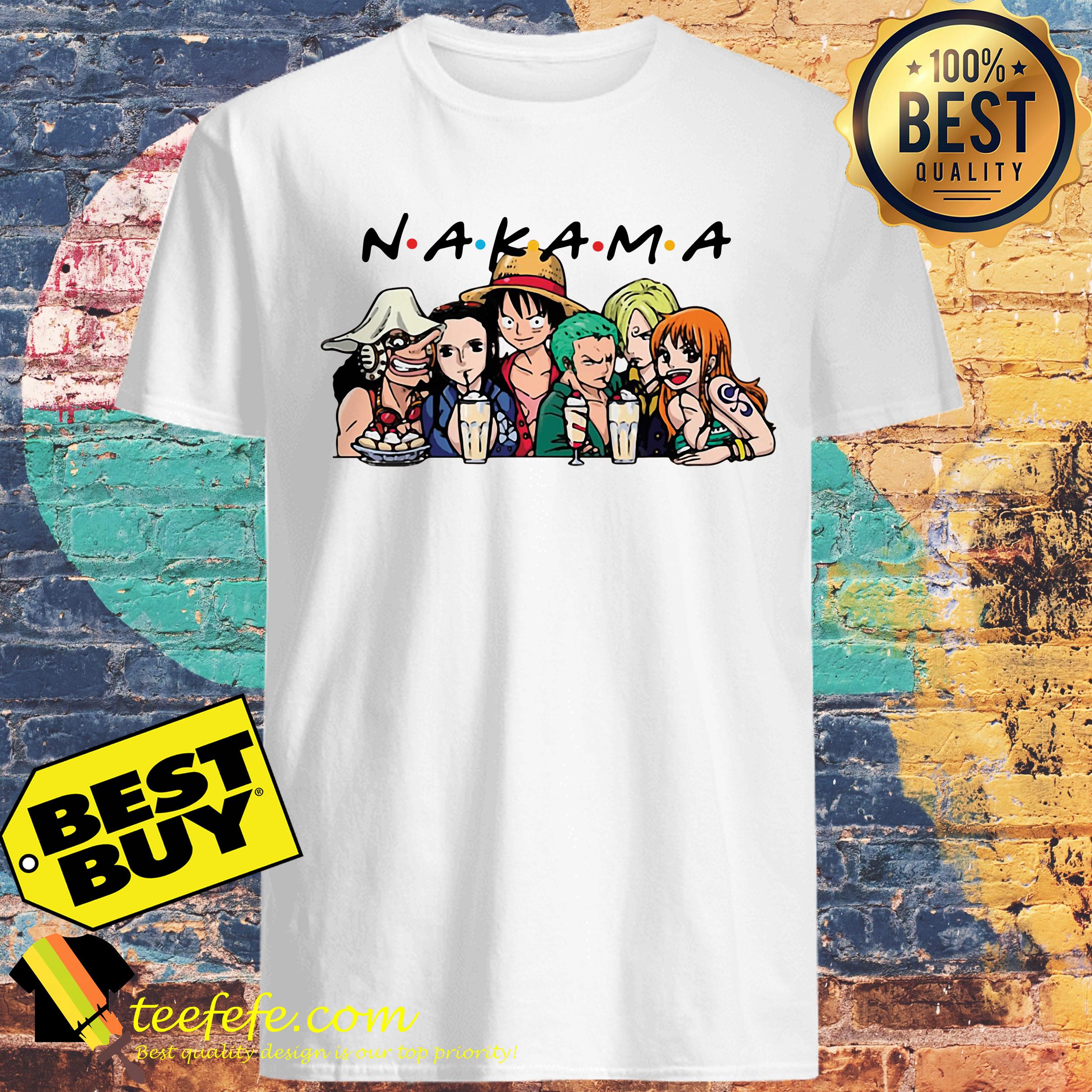 One Piece characters Nakama Friends TV show shirt